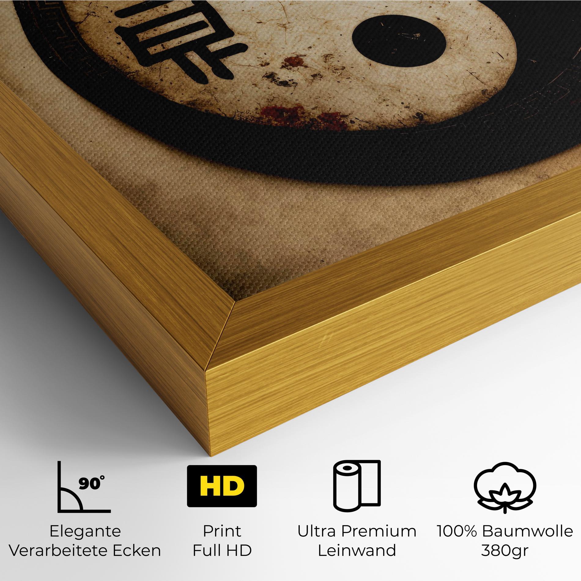 Leinwandbild Chinese Yinyang mockup 4