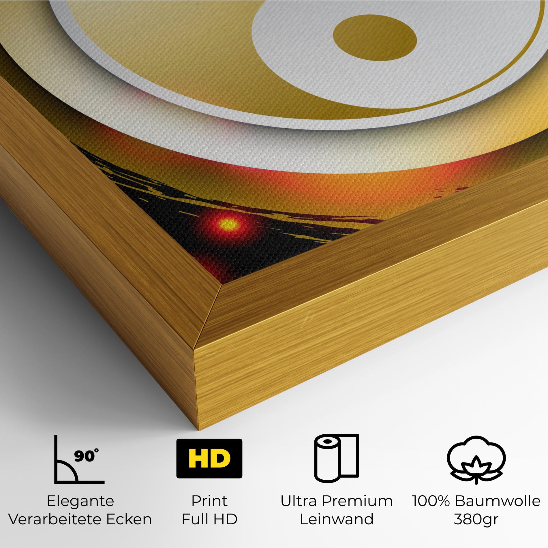 Leinwandbild Gold Light Yinyang mockup 4
