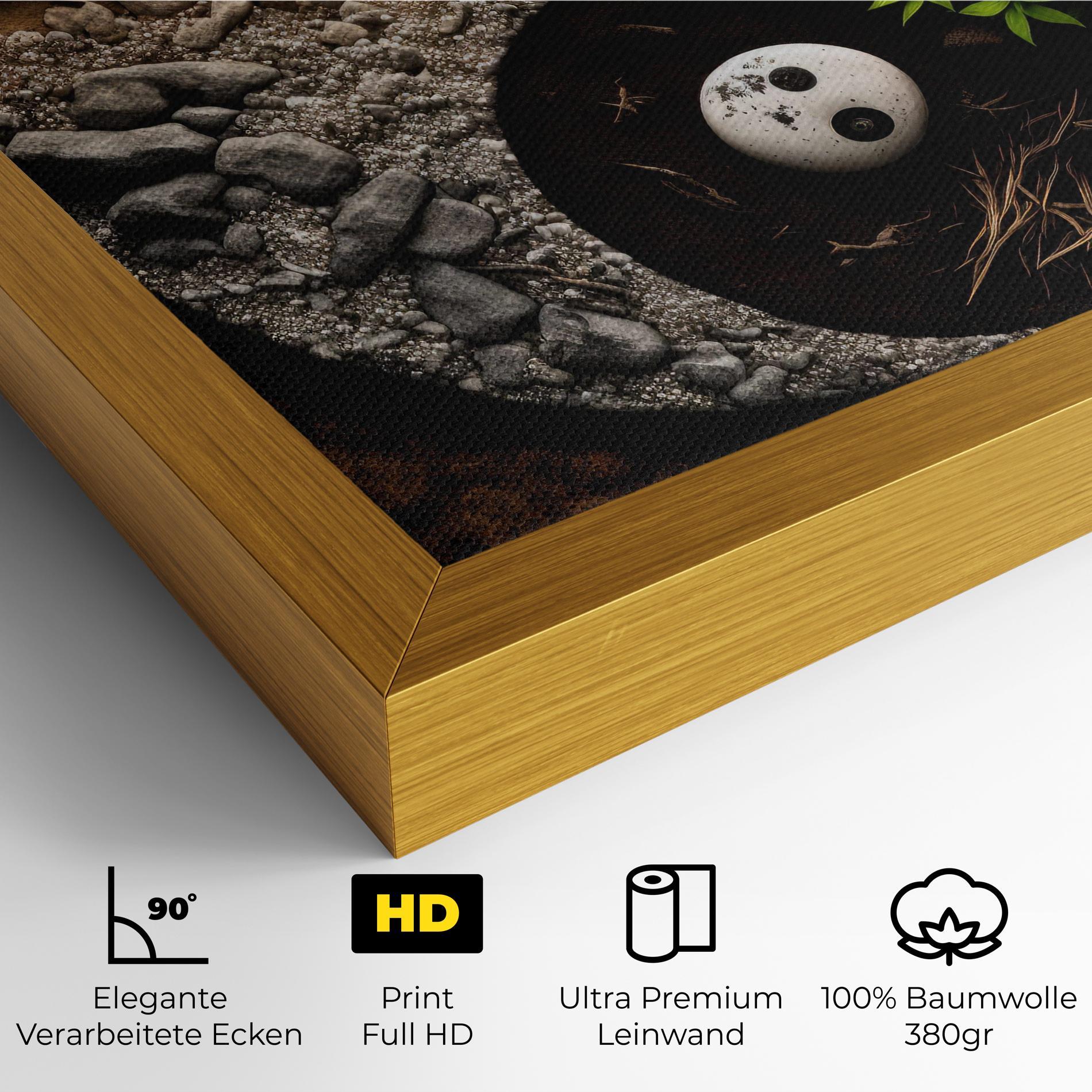 Leinwandbild Nature Yinyang mockup 4
