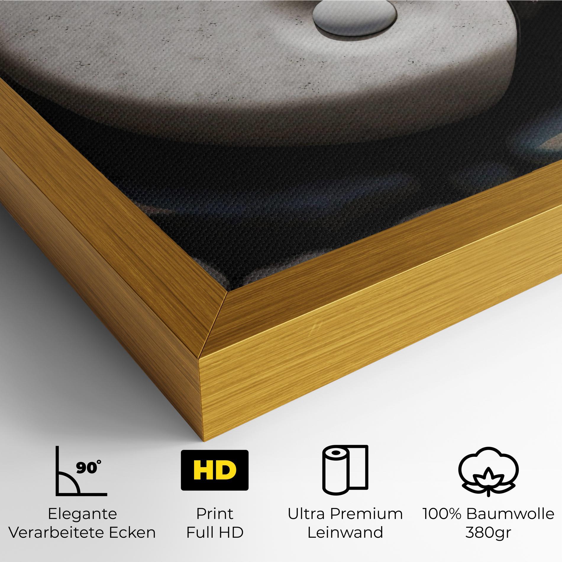 Leinwandbild Stone Yinyang mockup 4