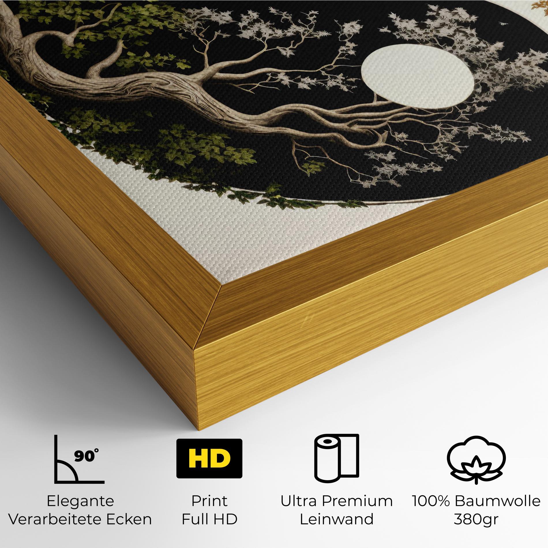Leinwandbild Tree Yinyang mockup 4