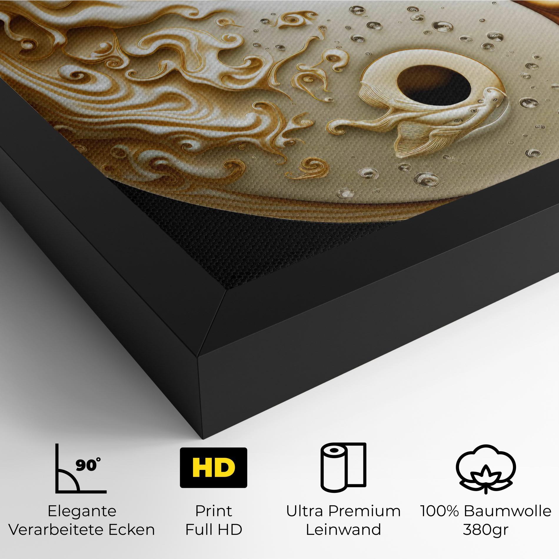 Leinwandbild Caramel Yinyang mockup 4
