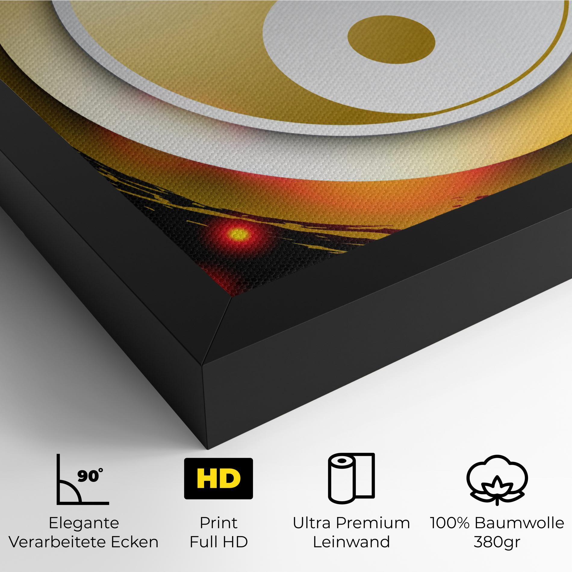 Leinwandbild Gold Light Yinyang mockup 4