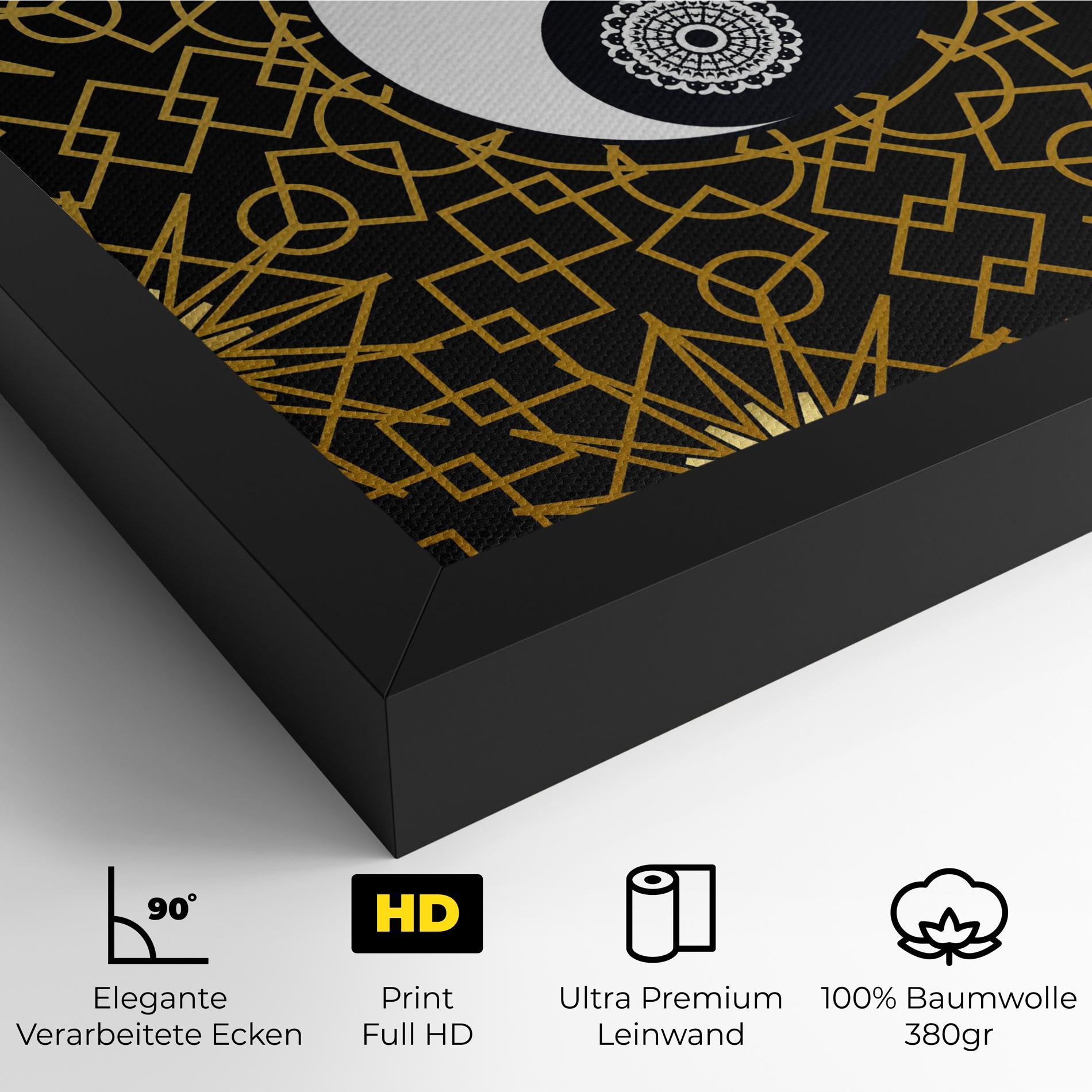 Leinwandbild Meditation Yin Yang mockup 4