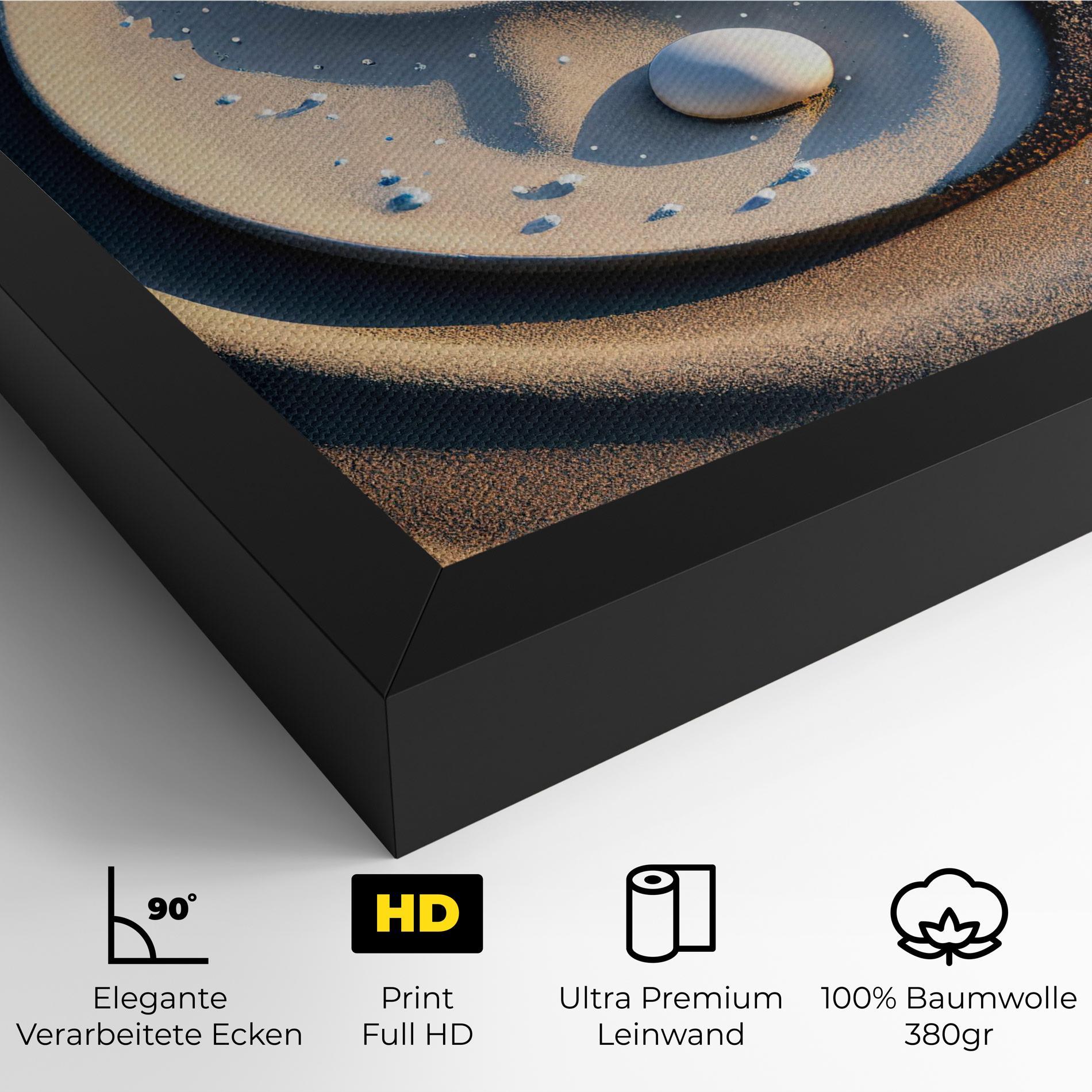 Leinwandbild Pretty Sand Yinyang mockup 4