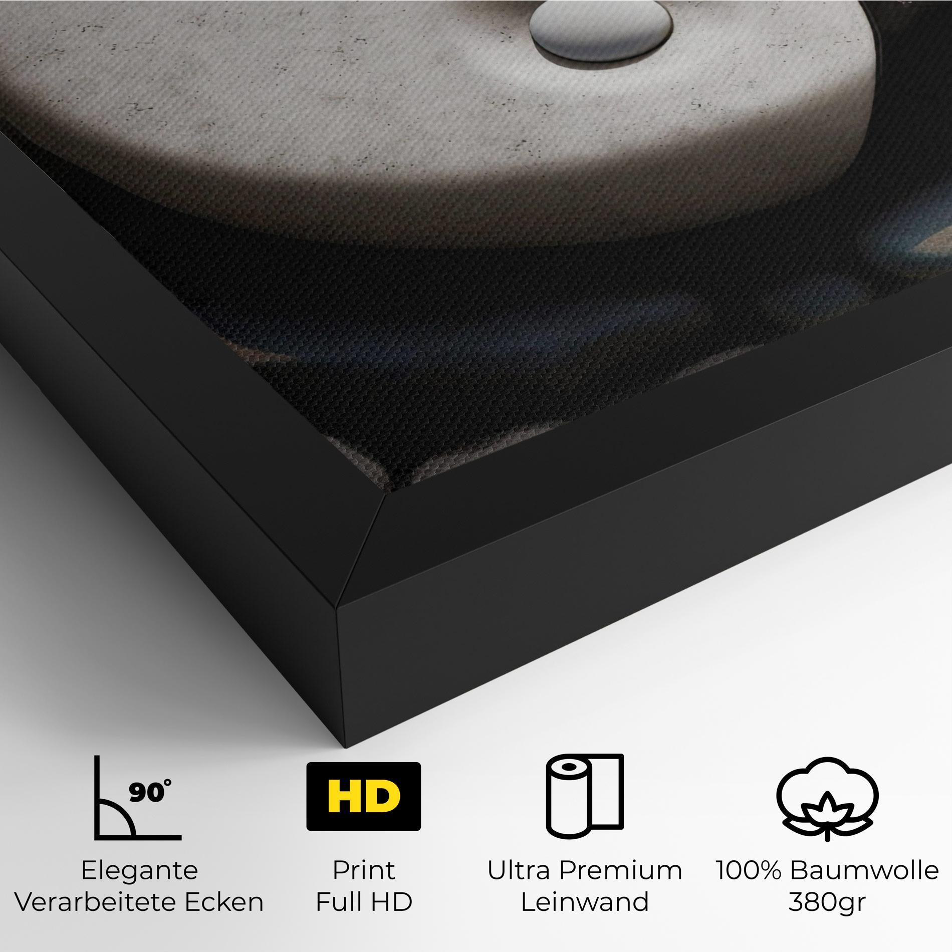 Leinwandbild Stone Yinyang mockup 4