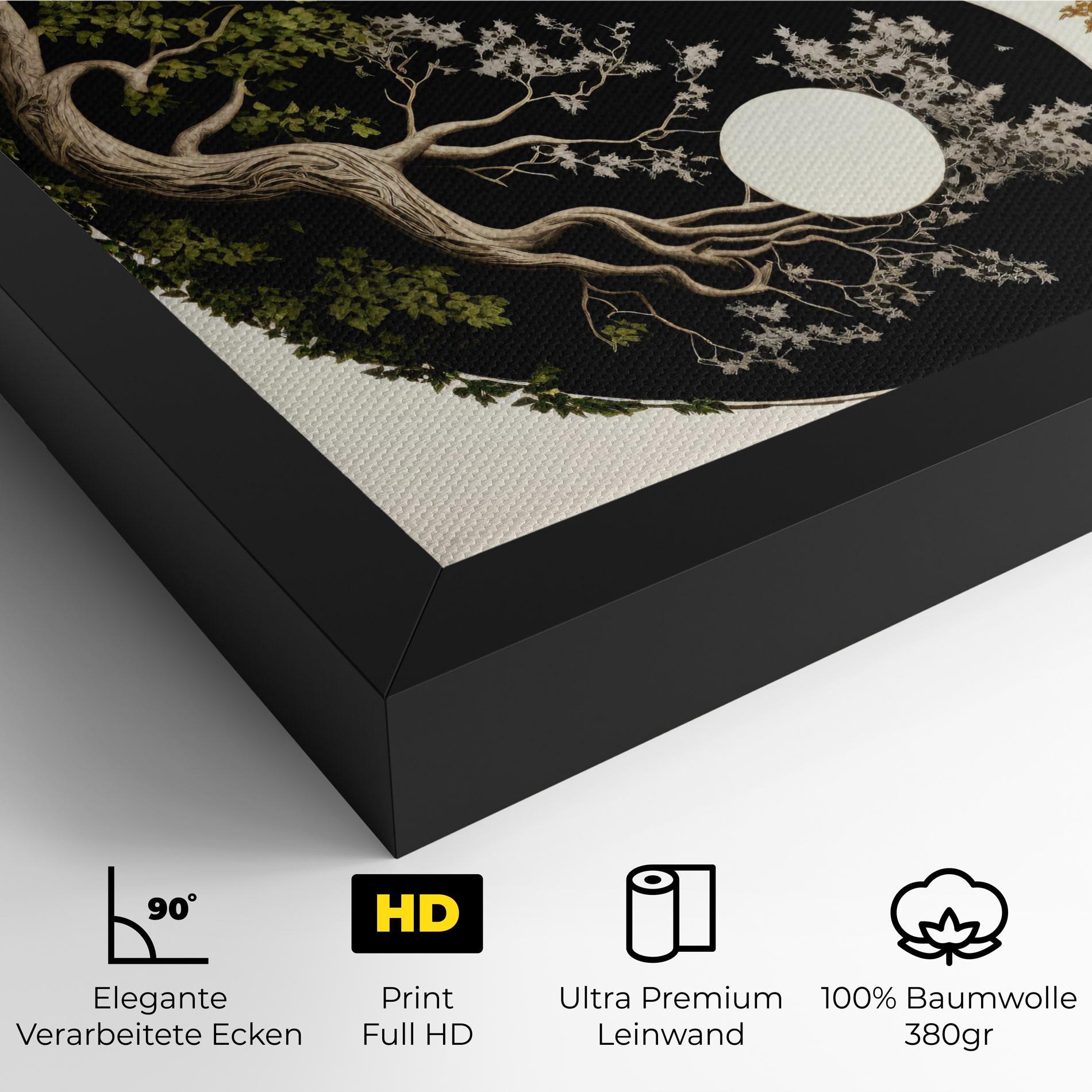 Leinwandbild Tree Yinyang mockup 4
