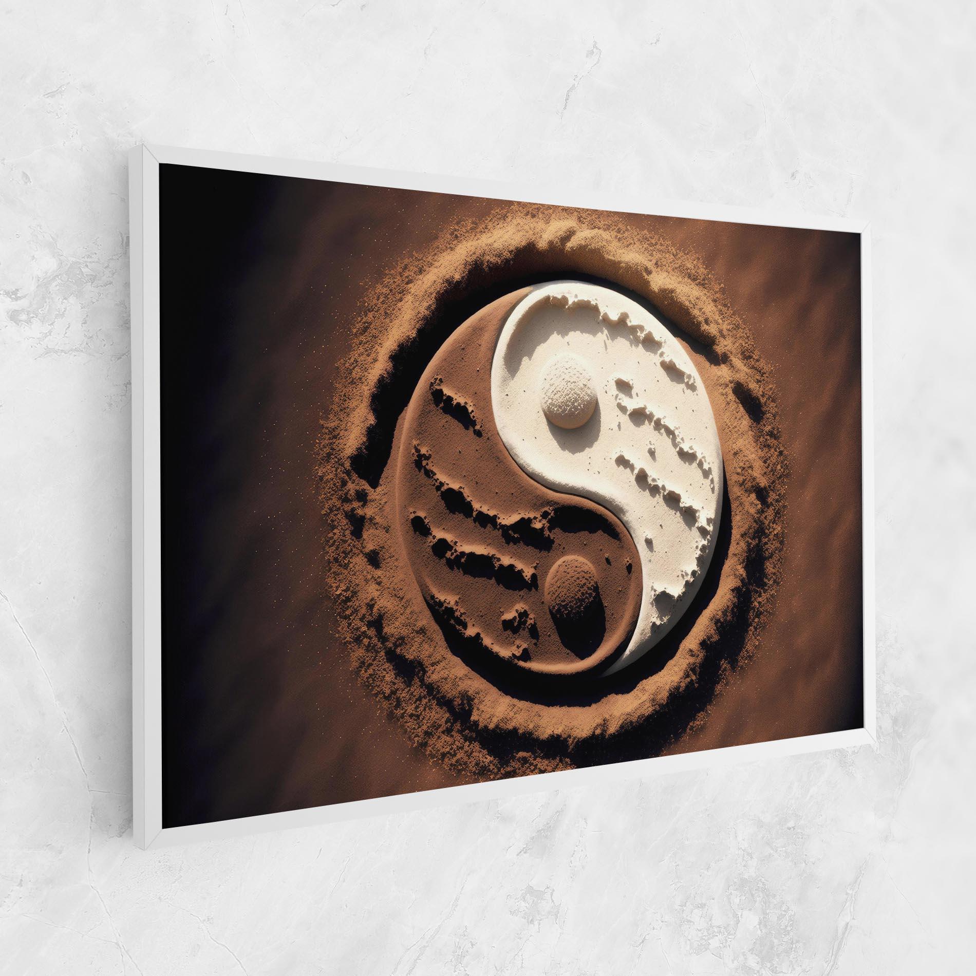 Leinwandbild Earth Yinyang mockup 1