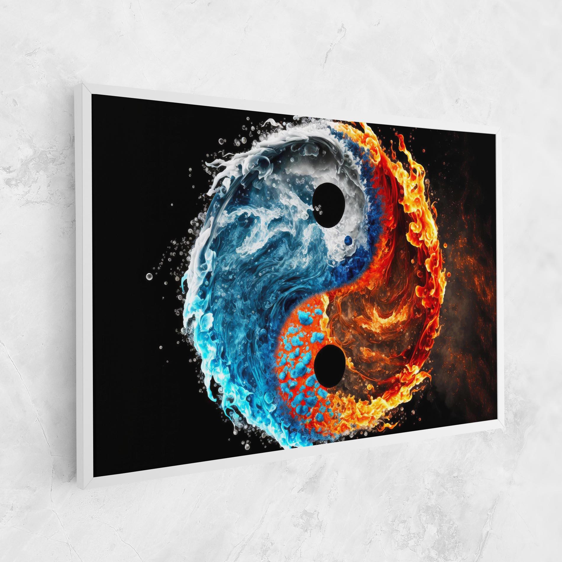 Leinwandbild Fire Water Yin Yang mockup 1