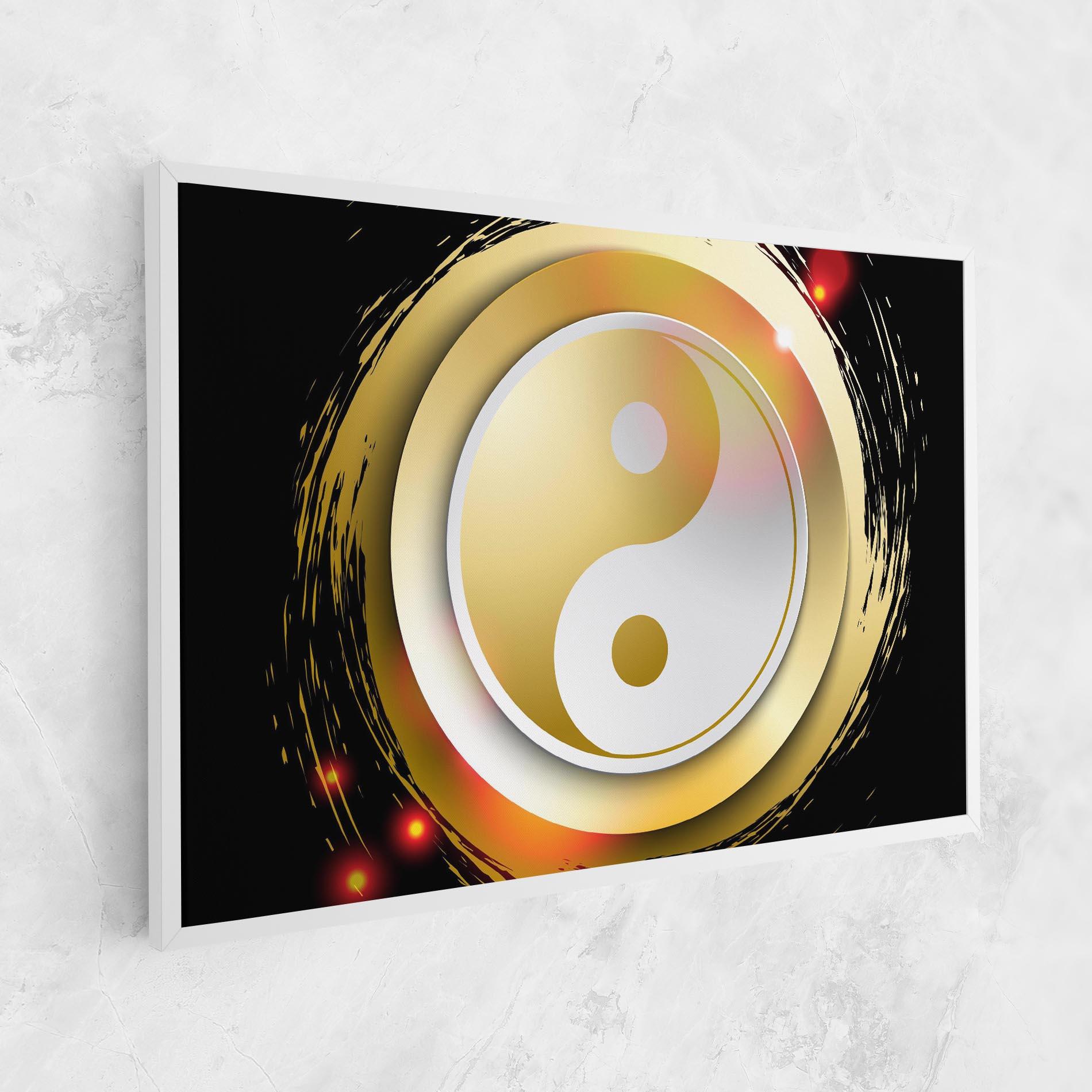 Leinwandbild Gold Light Yinyang mockup 1