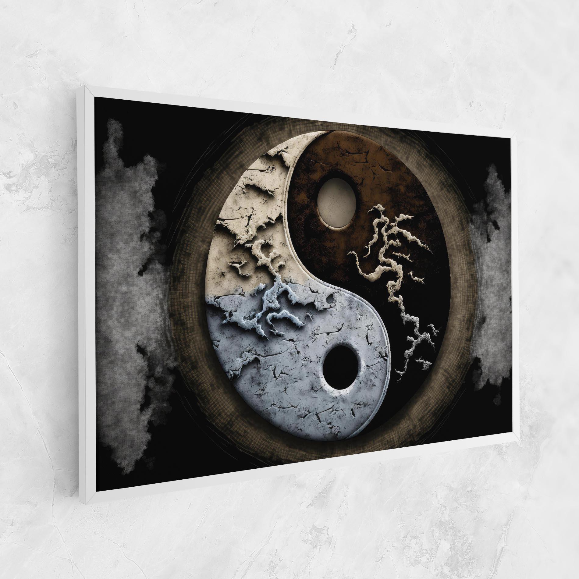 Leinwandbild Vintage Yinyang mockup 1
