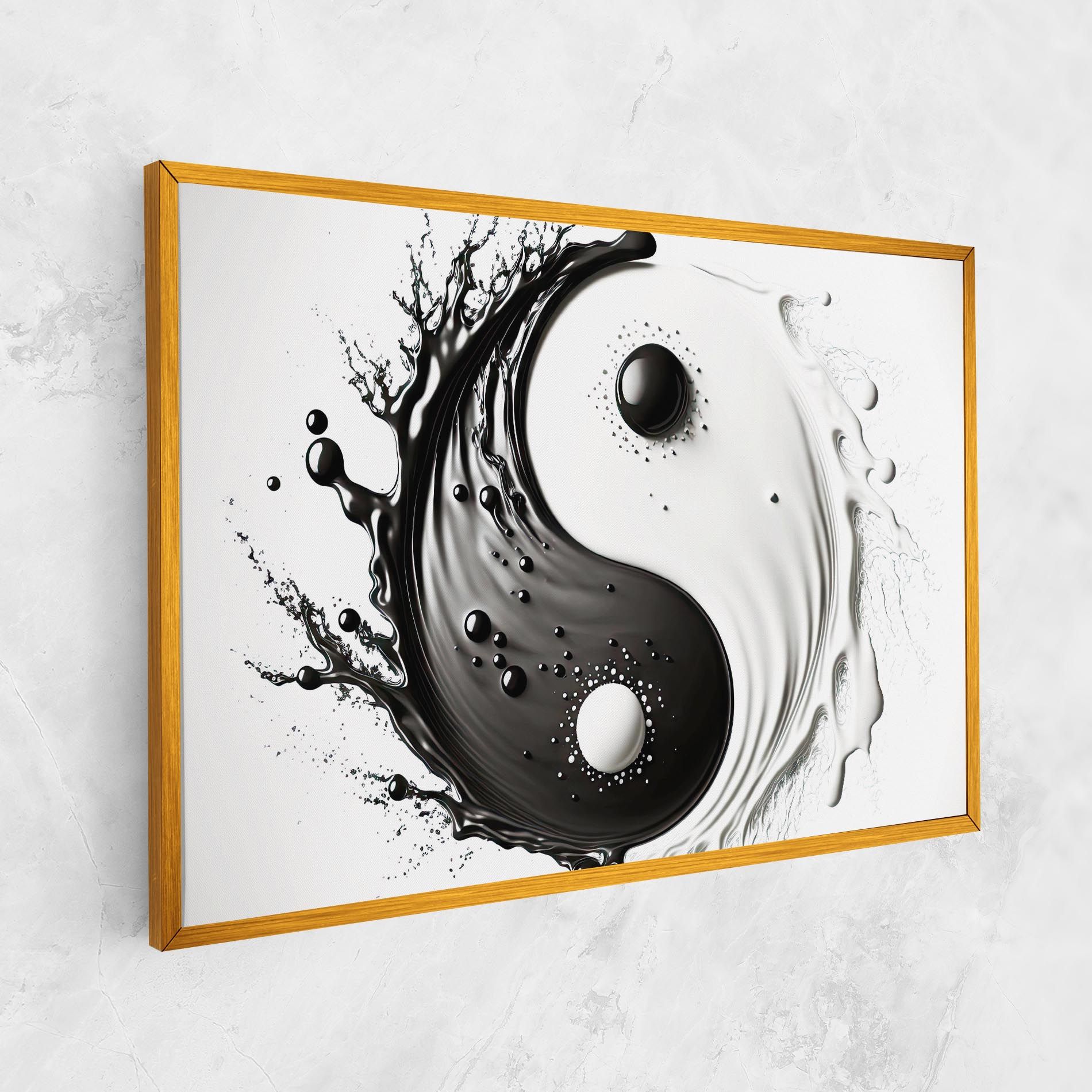 Black Liquid Yinyang mockup 1