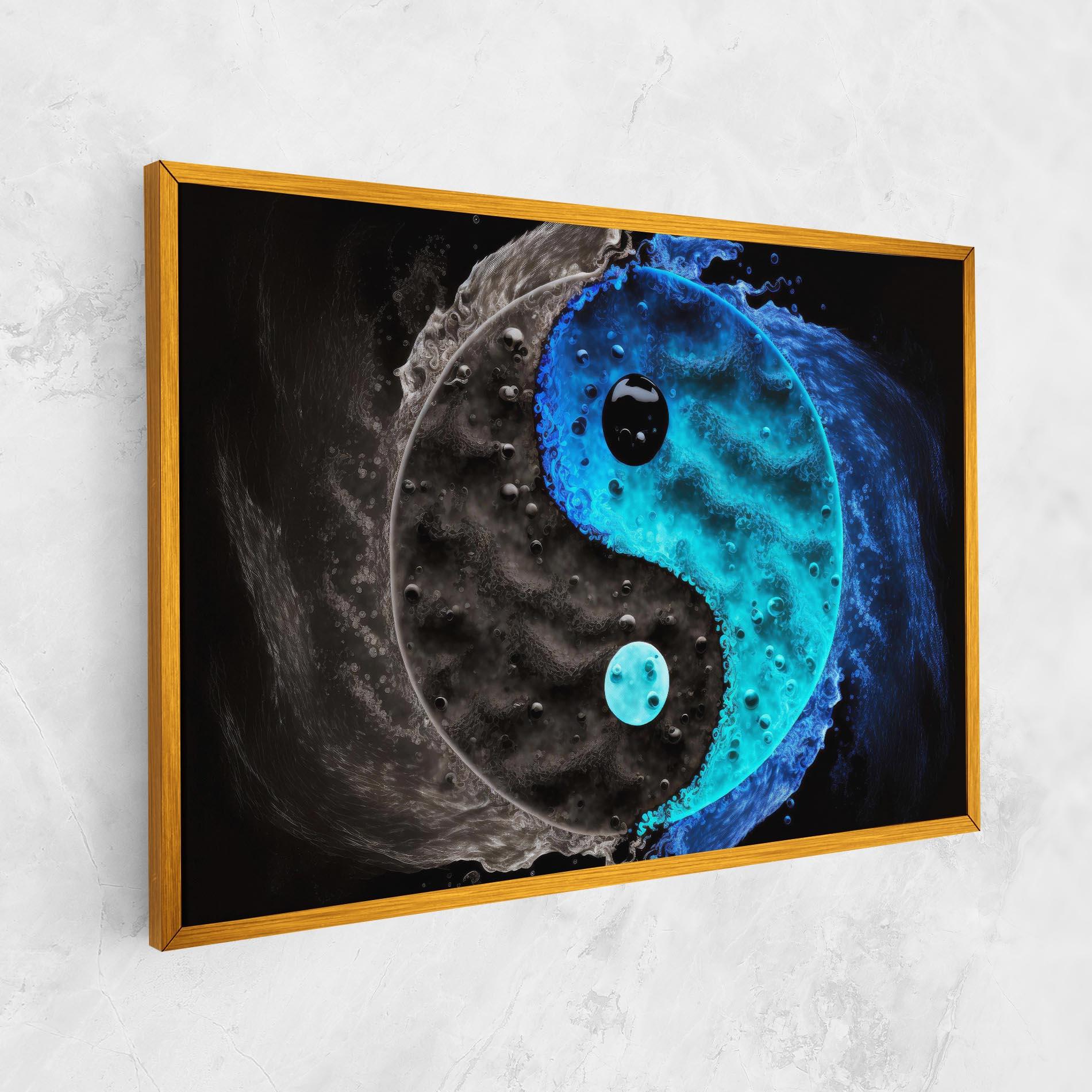Leinwandbild Blue Water Yinyang mockup 1