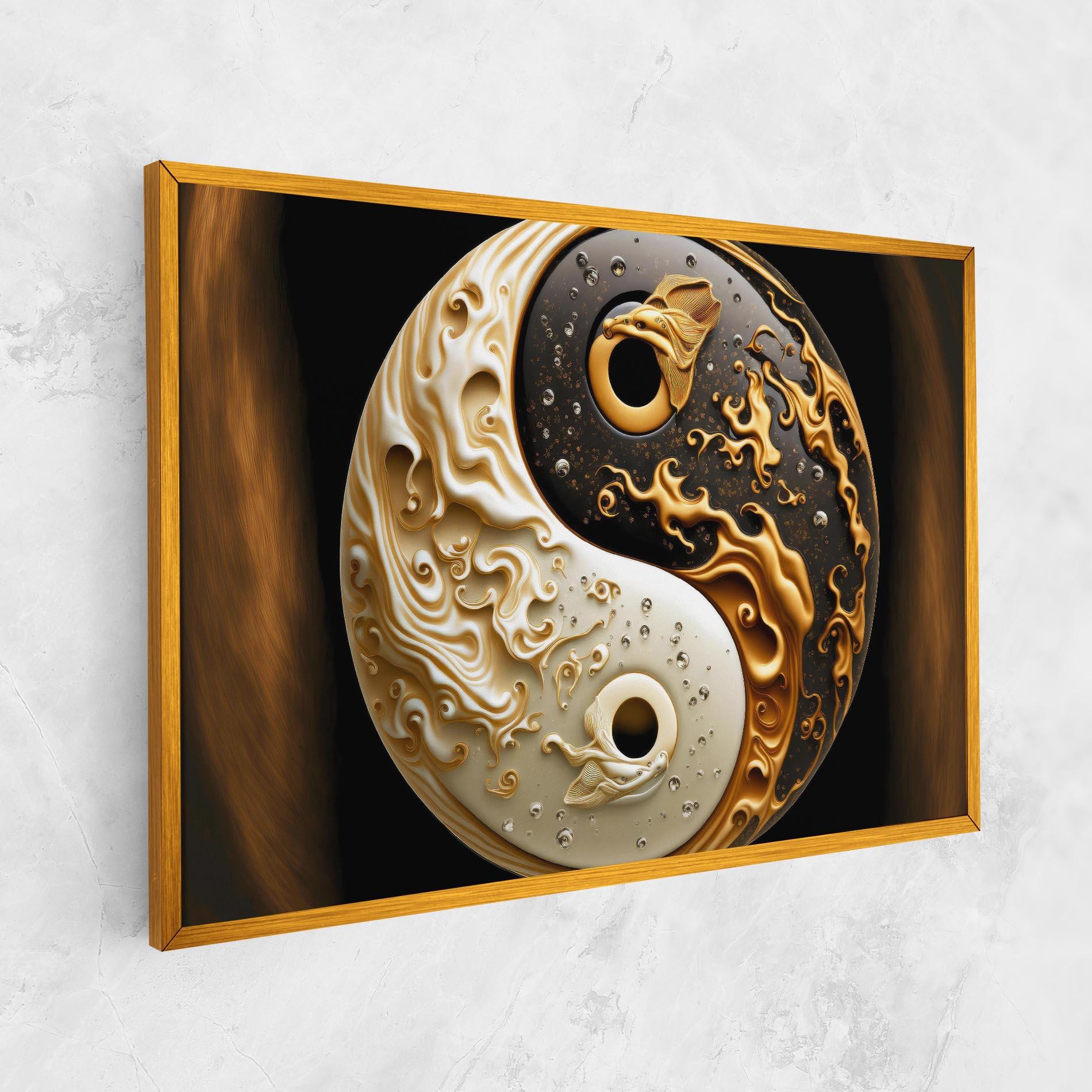 Leinwandbild Caramel Yinyang mockup 1