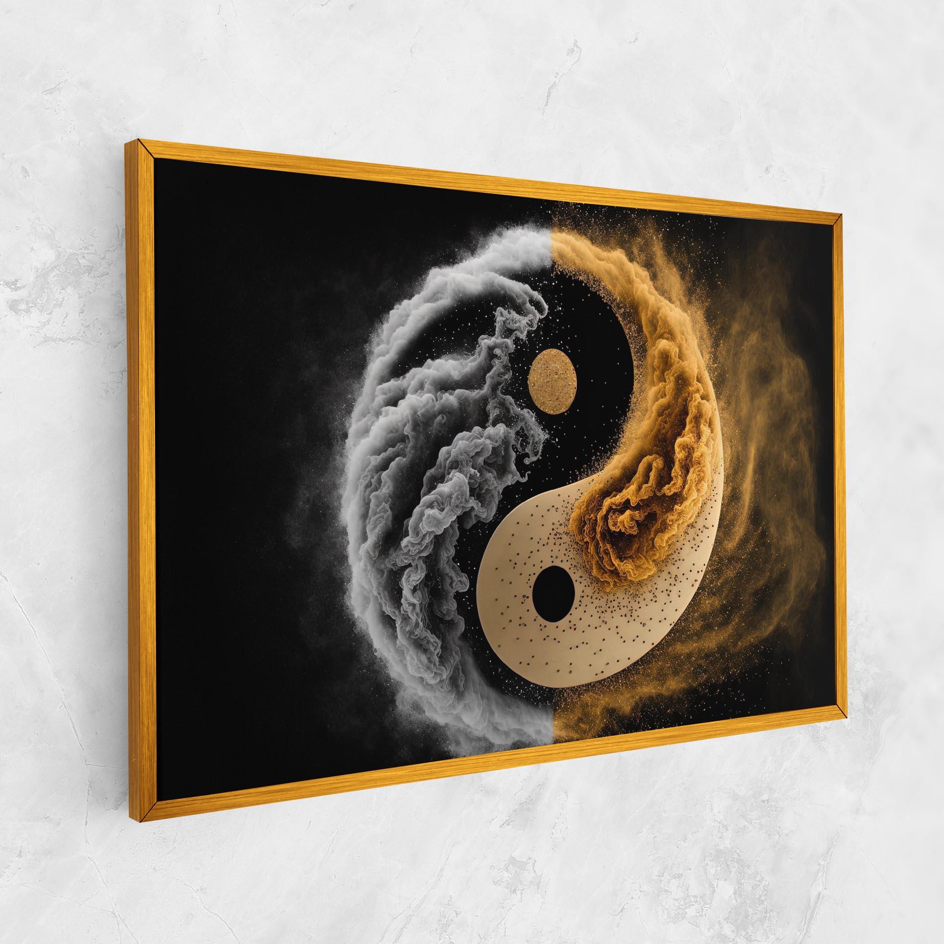 Leinwandbild Cream Smoke Yinyang mockup 1
