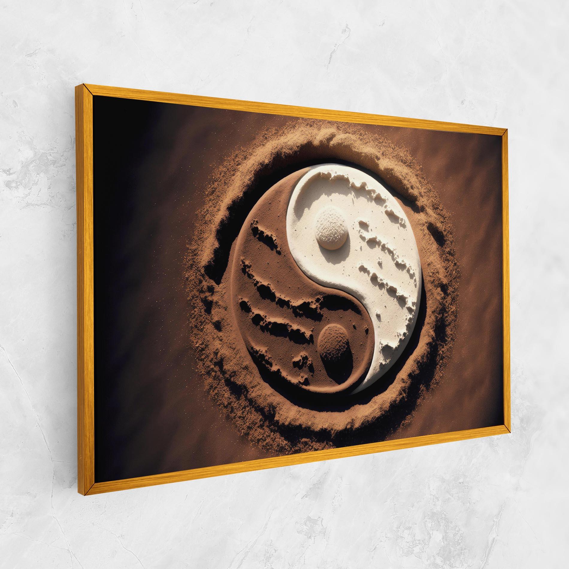 Leinwandbild Earth Yinyang mockup 1