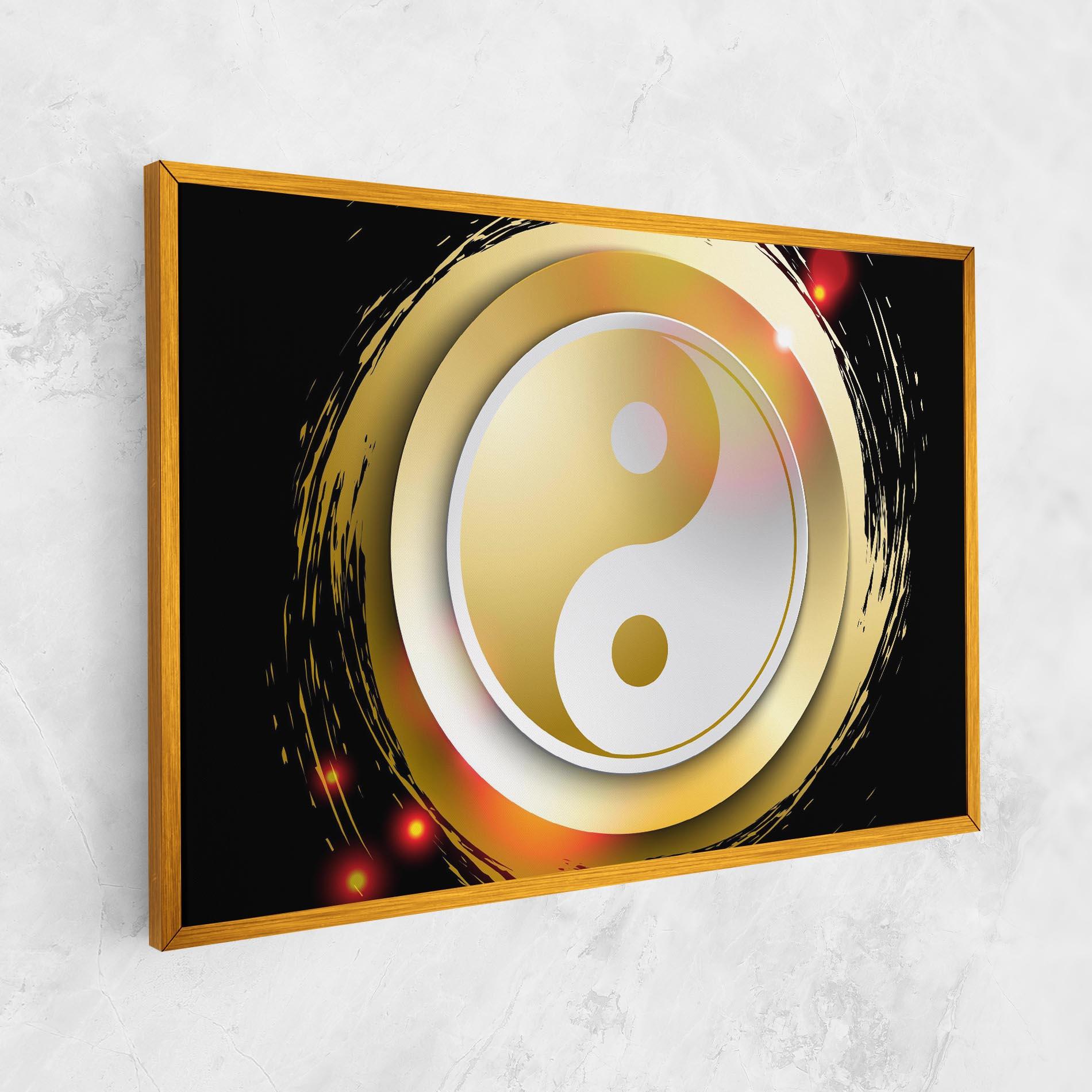 Leinwandbild Gold Light Yinyang mockup 1