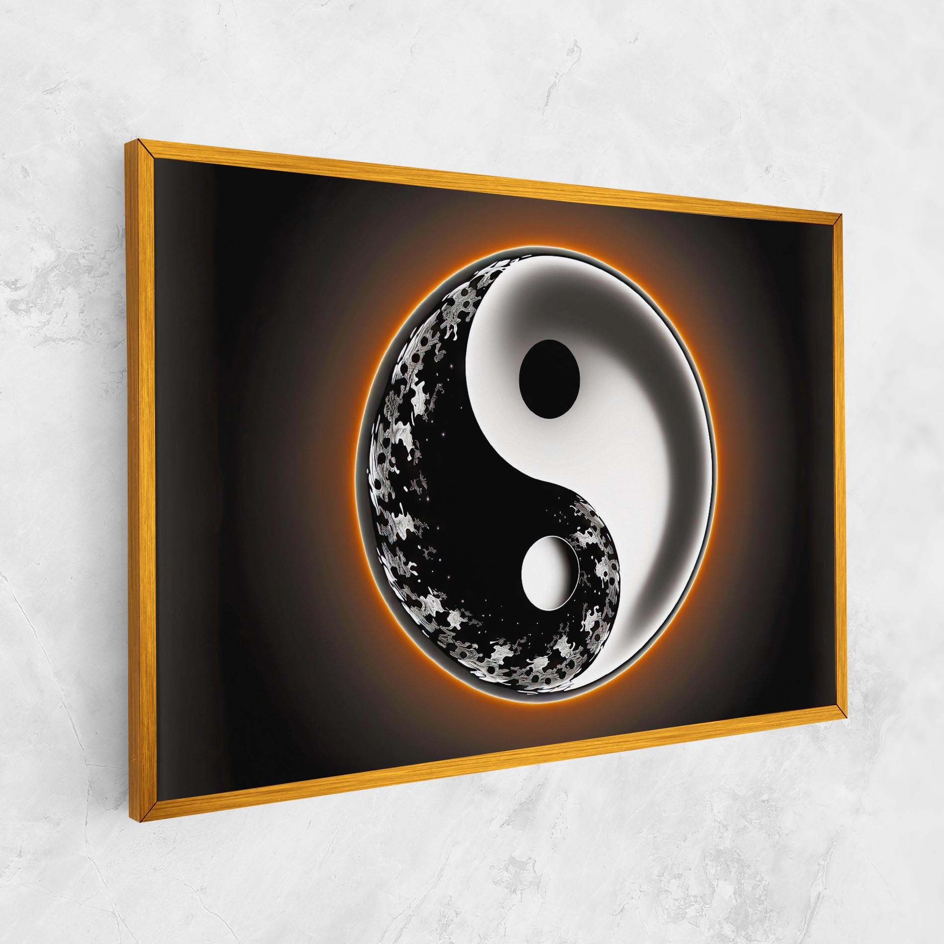 Leinwandbild Purple Light Yinyang mockup 1