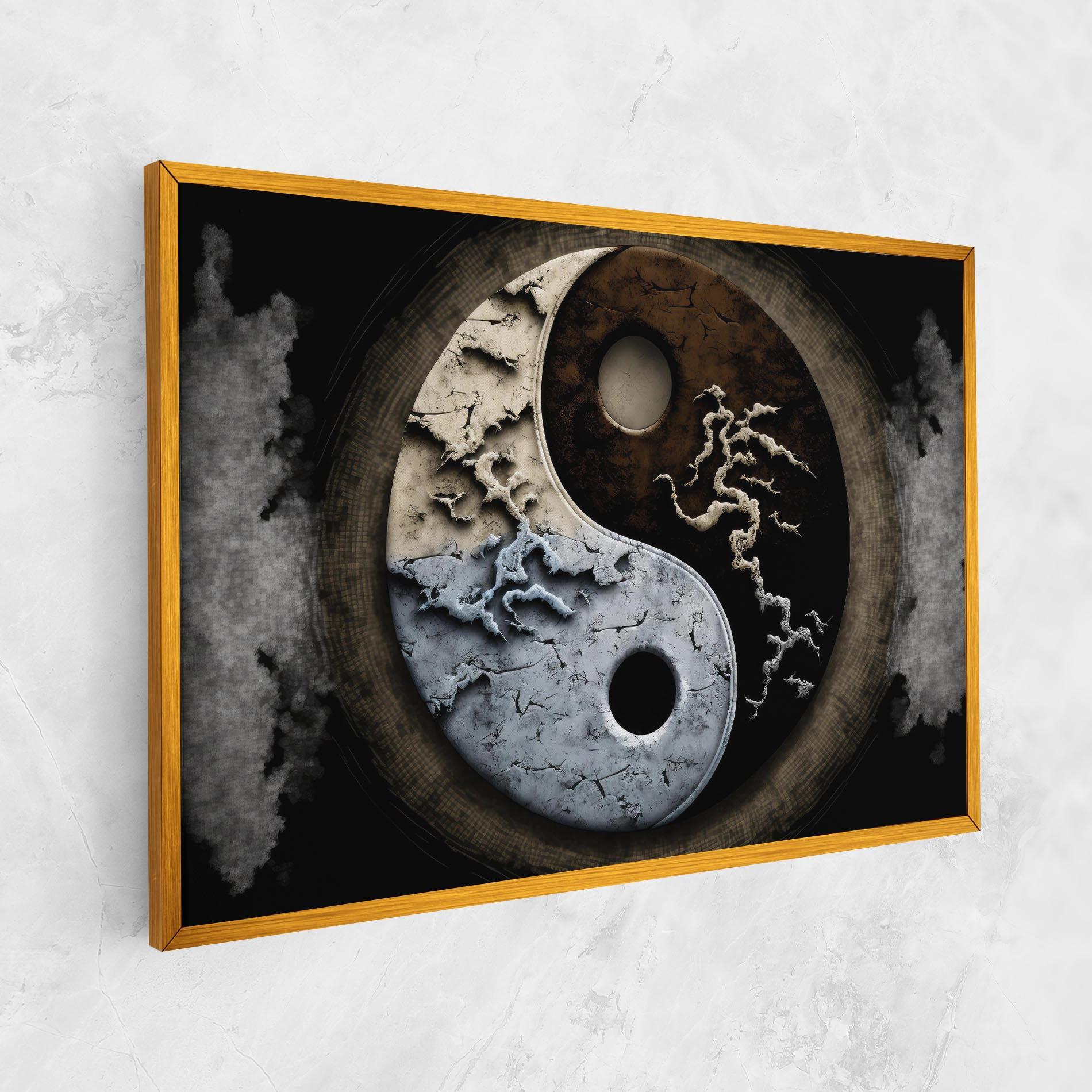 Leinwandbild Vintage Yinyang mockup 1