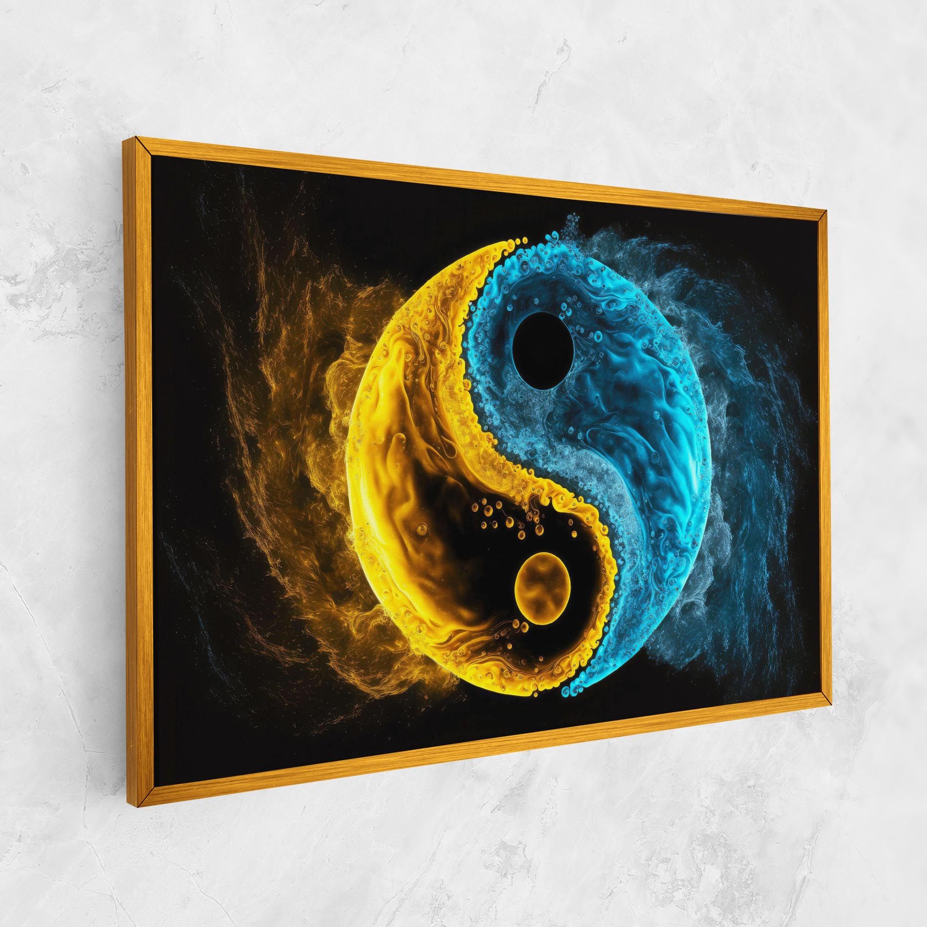 Yellow Blue Yinyang mockup 1