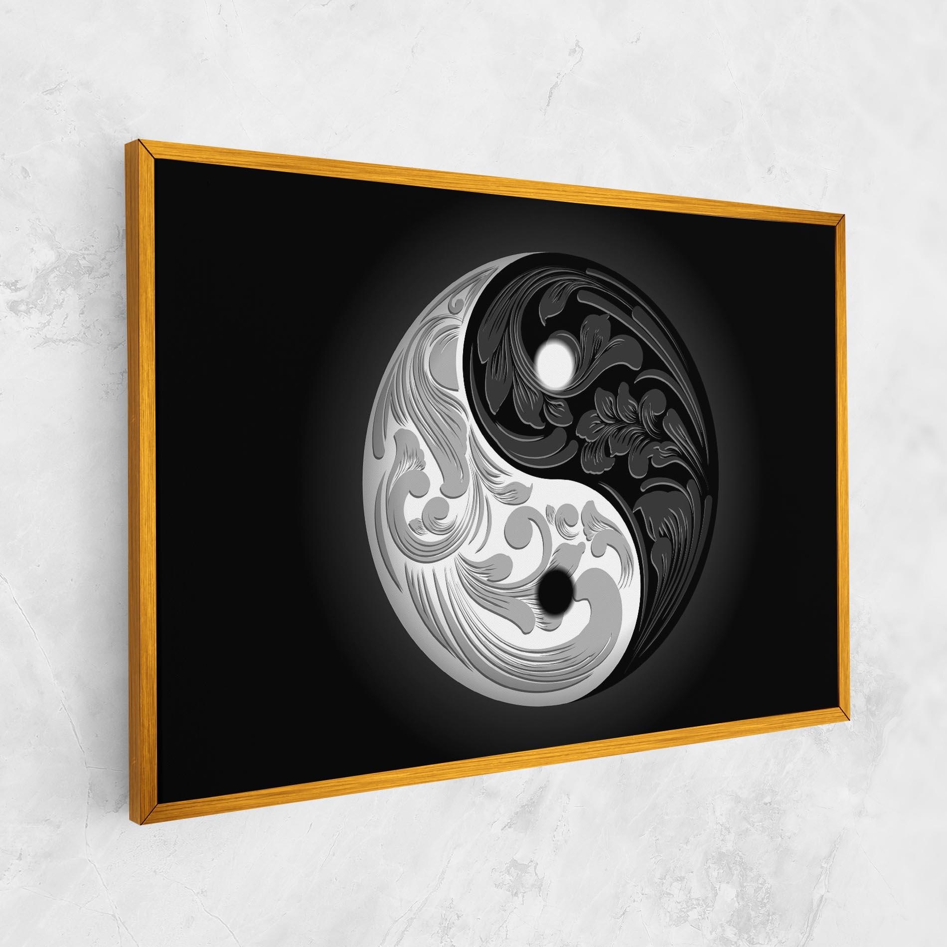 Leinwandbild Yinyang Grey mockup 1
