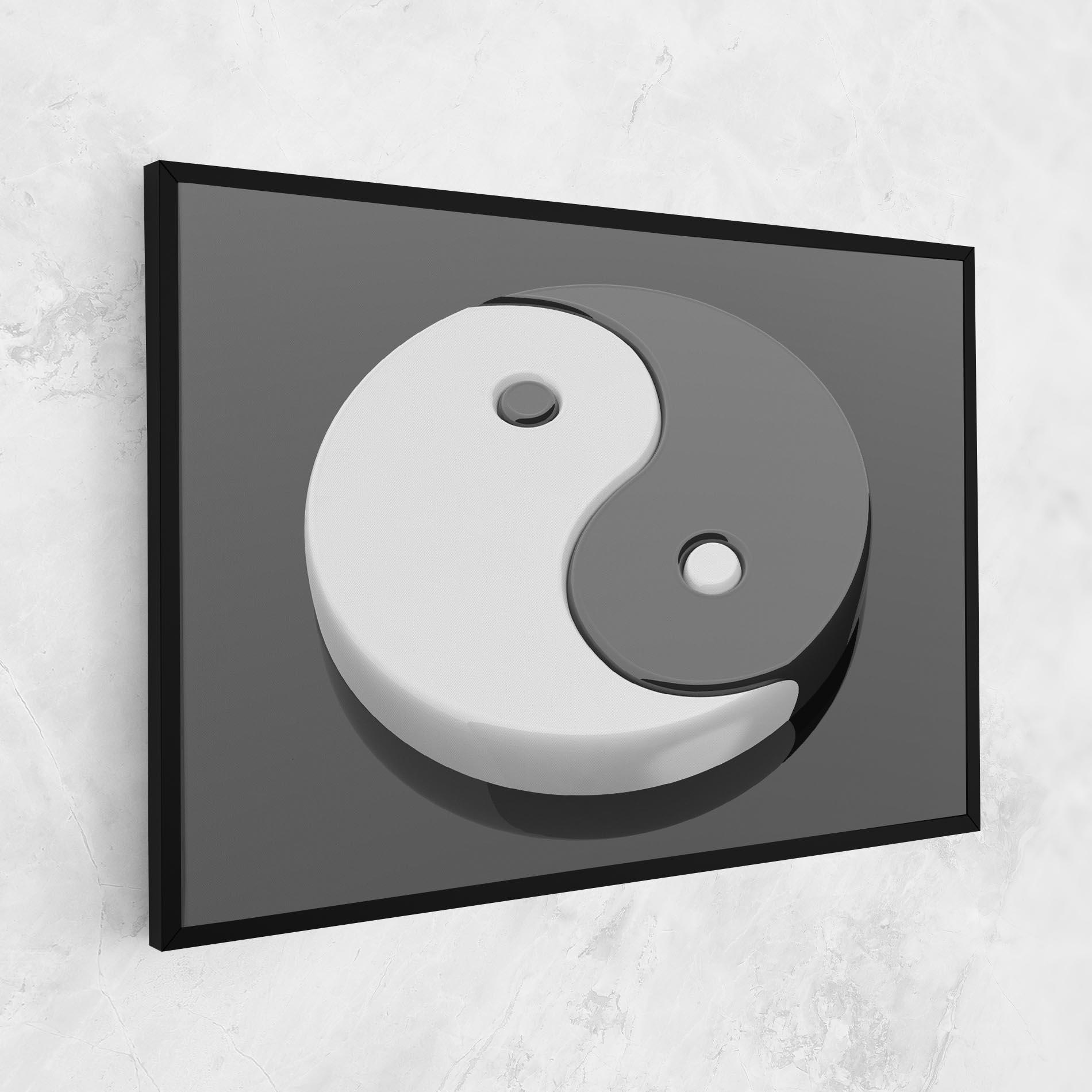 Leinwandbild 3d Yinyang mockup 1