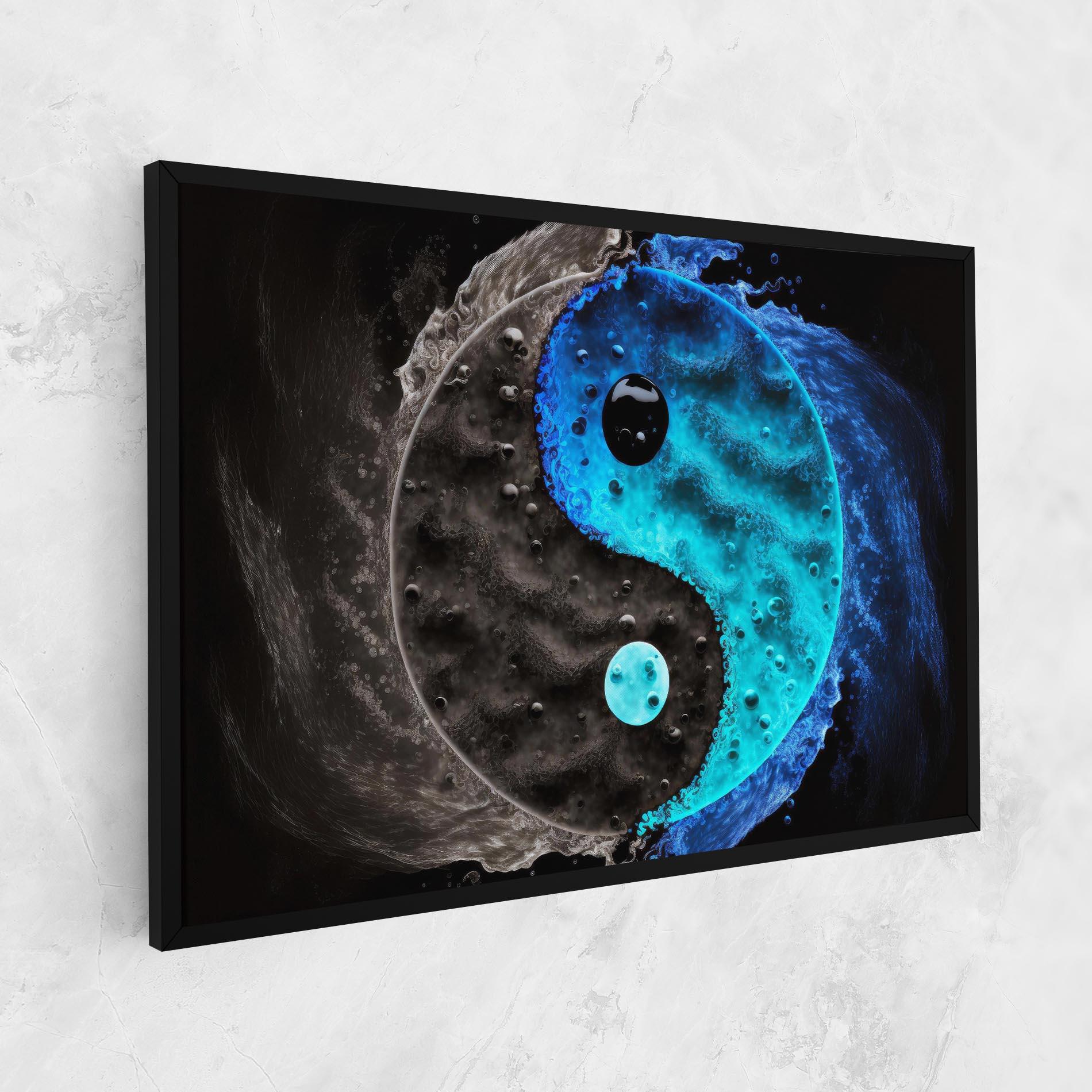 Leinwandbild Blue Water Yinyang mockup 1