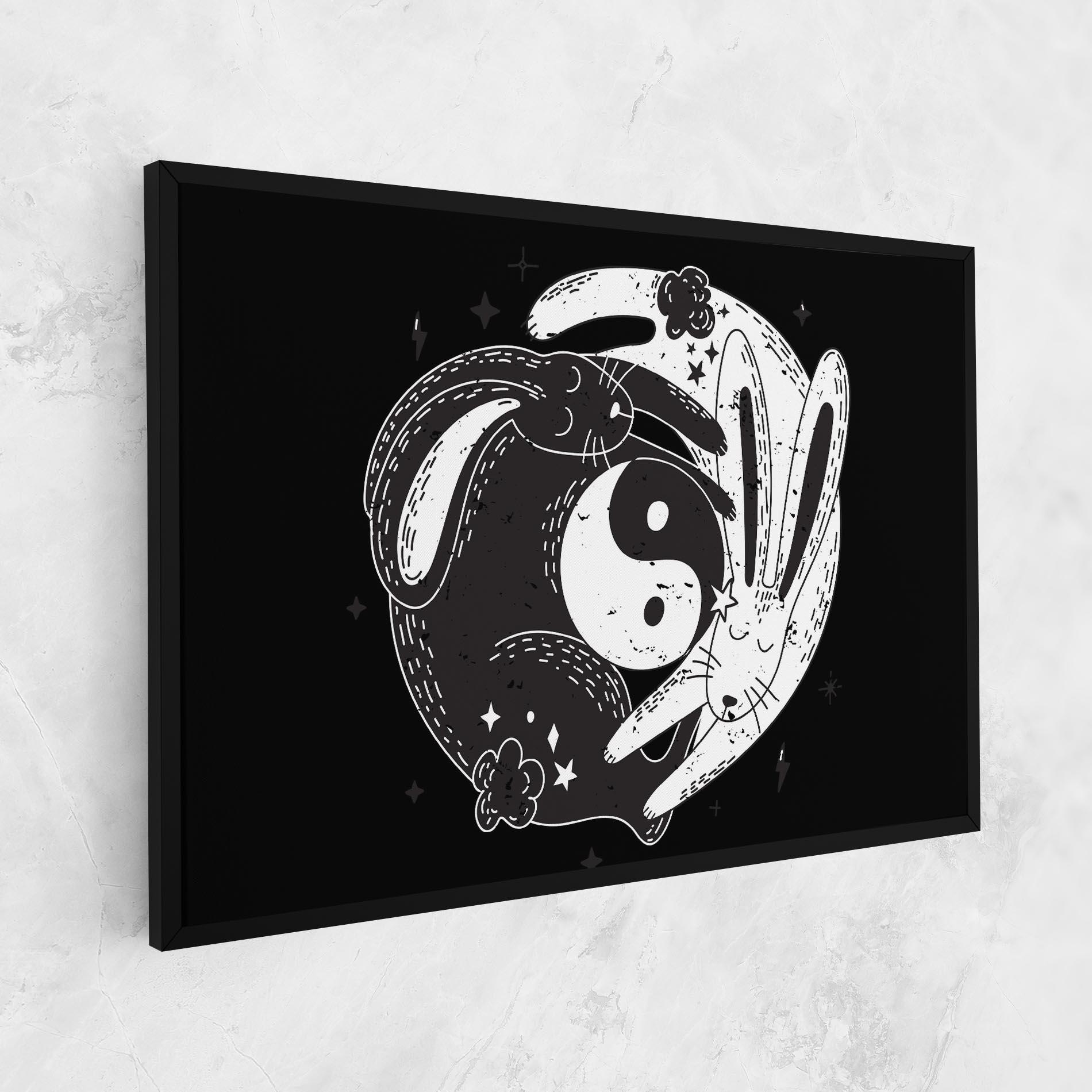 Leinwandbild Bunny Yinyang mockup 1