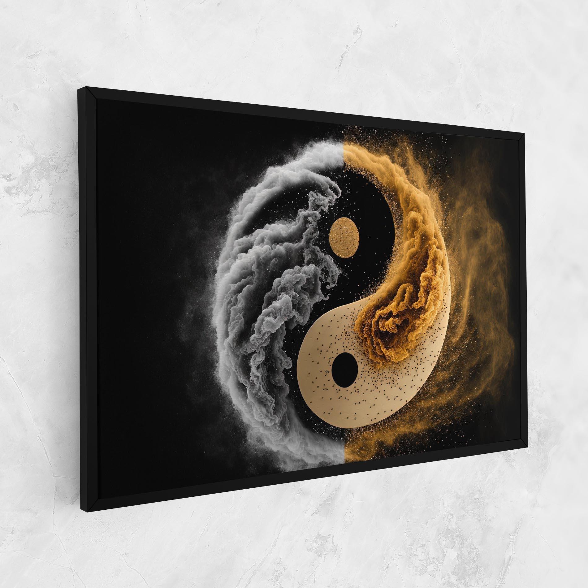 Leinwandbild Cream Smoke Yinyang mockup 1