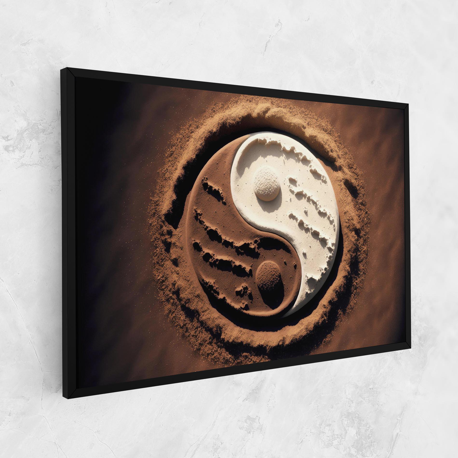 Leinwandbild Earth Yinyang mockup 1