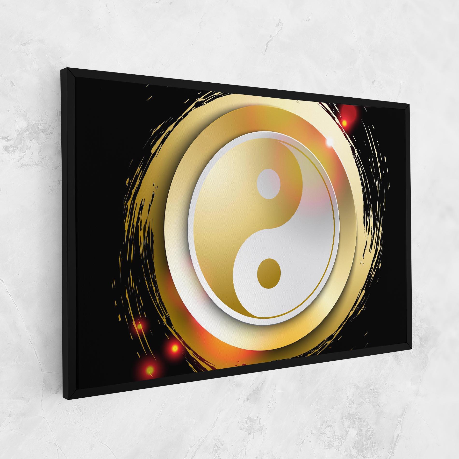 Leinwandbild Gold Light Yinyang mockup 1