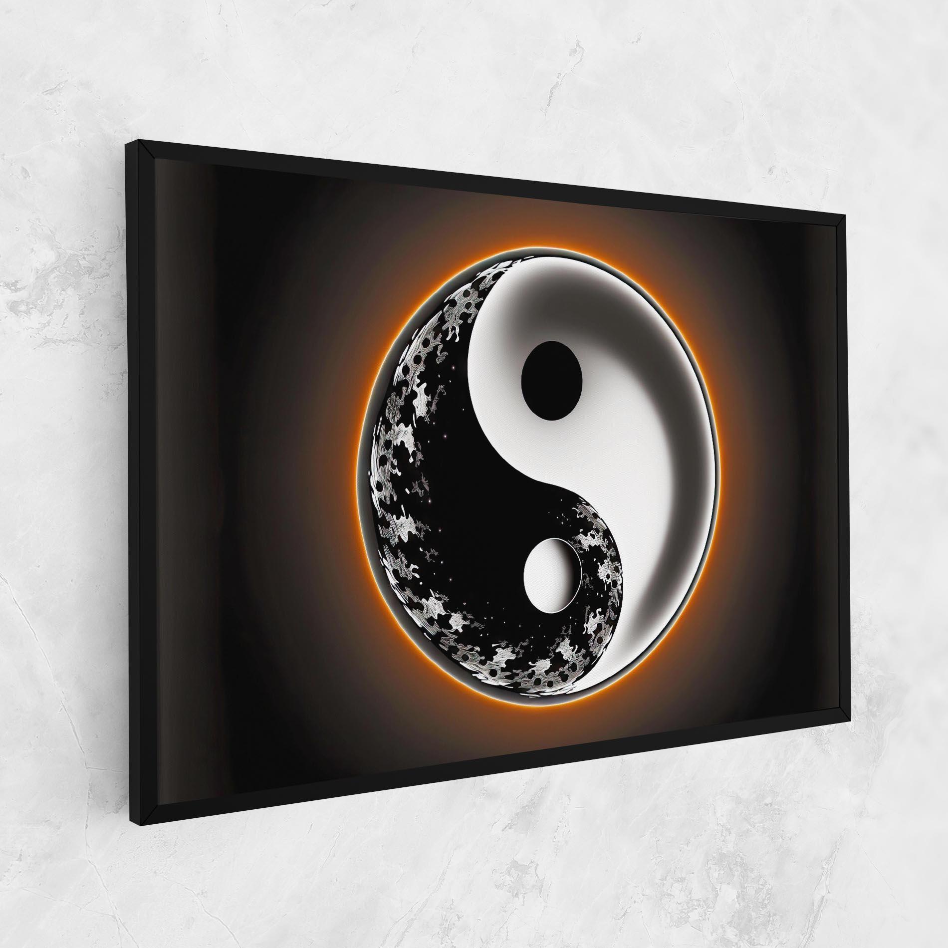 Leinwandbild Purple Light Yinyang mockup 1