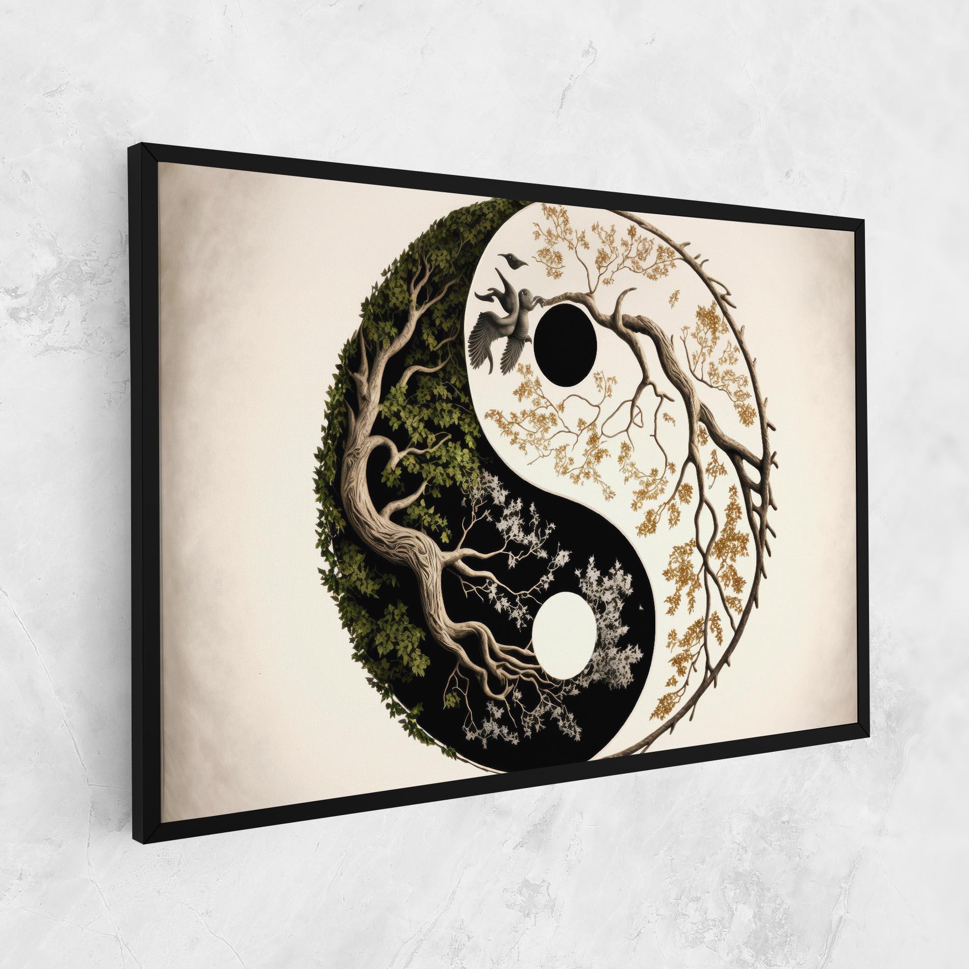 Leinwandbild Tree Yinyang mockup 1
