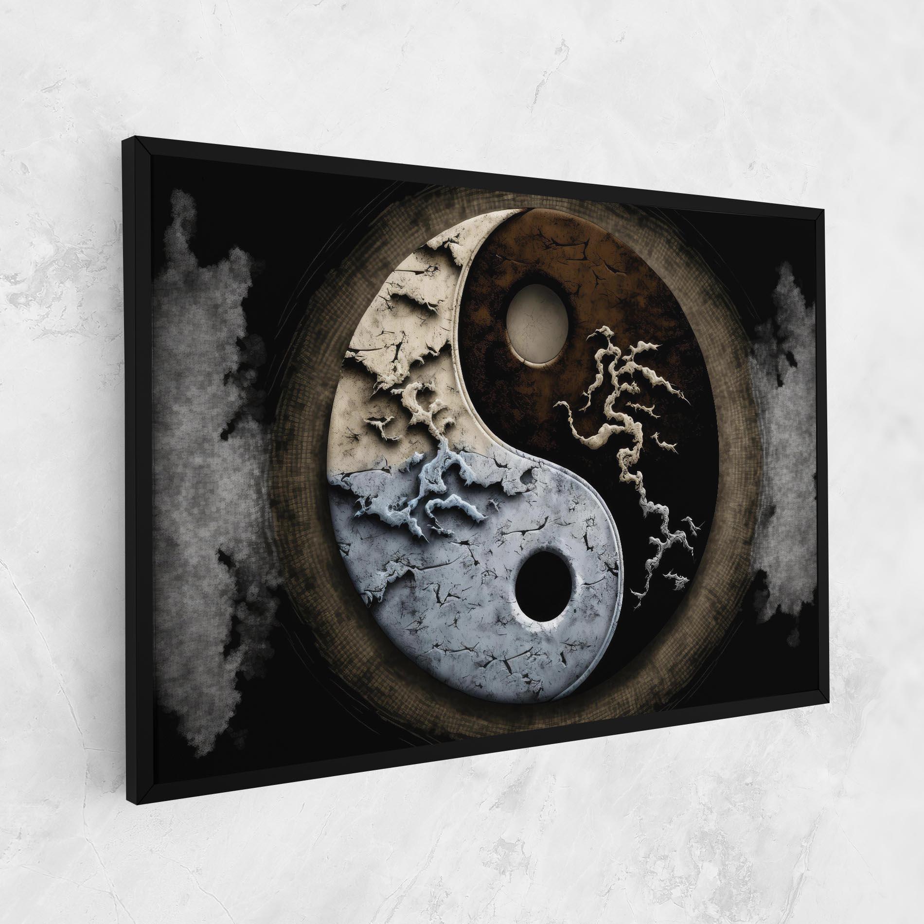 Leinwandbild Vintage Yinyang mockup 1
