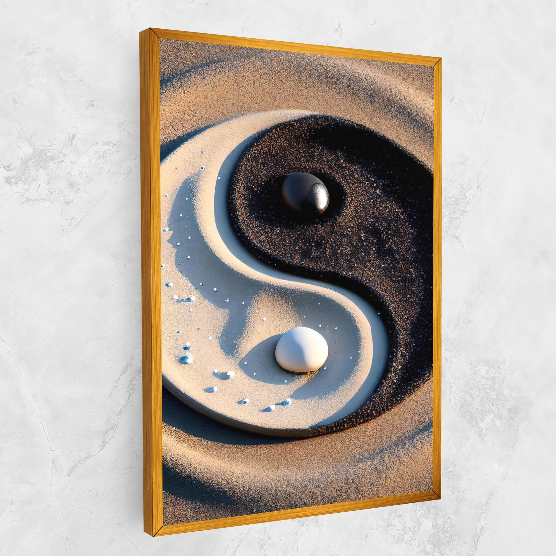 Leinwandbild Pretty Sand Yinyang mockup 1
