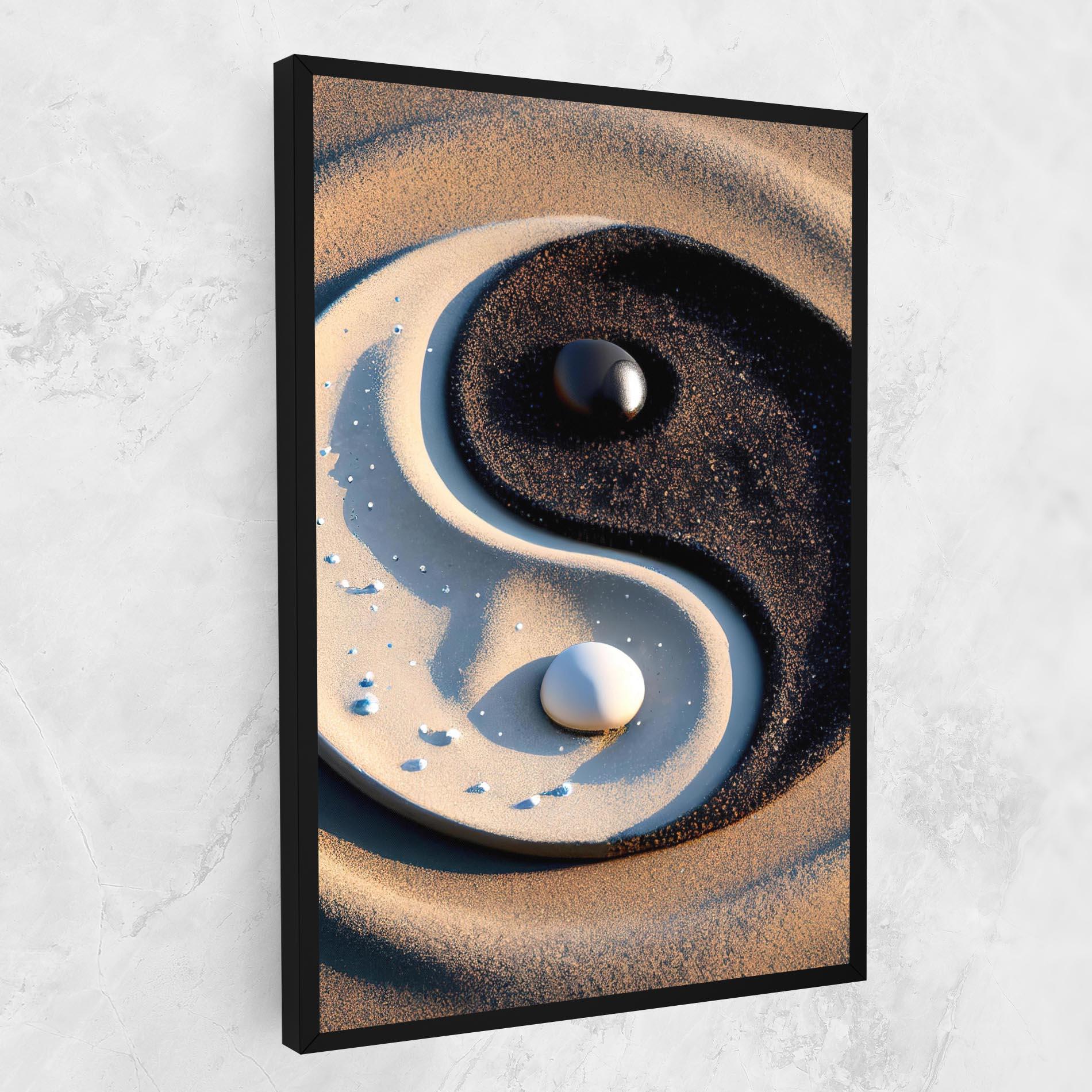 Leinwandbild Pretty Sand Yinyang mockup 1