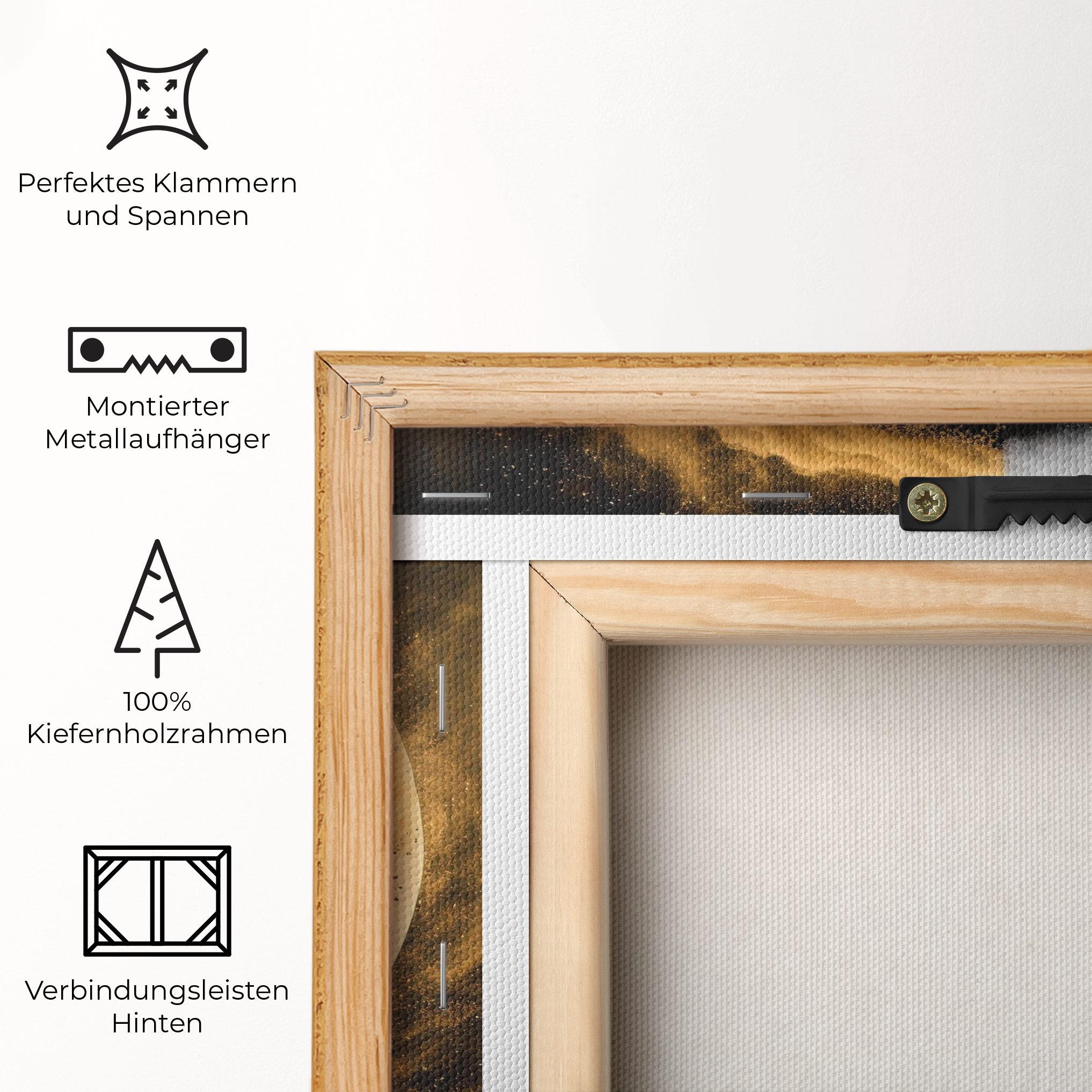 Leinwandbild Cream Smoke Yinyang mockup 5