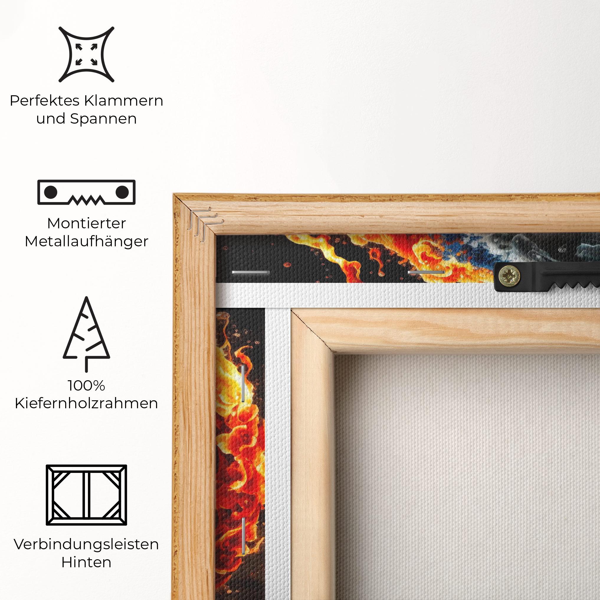 Leinwandbild Fire Water Yin Yang mockup 5