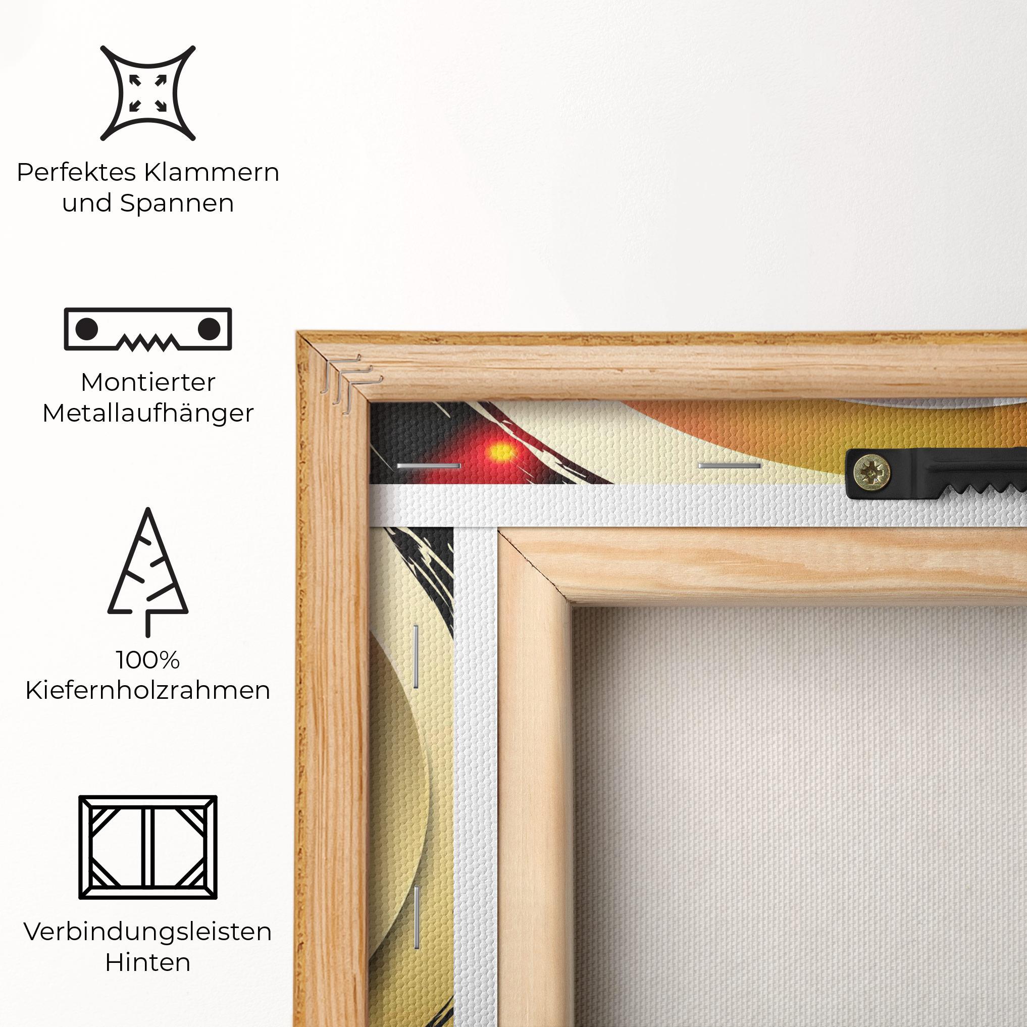Leinwandbild Gold Light Yinyang mockup 5