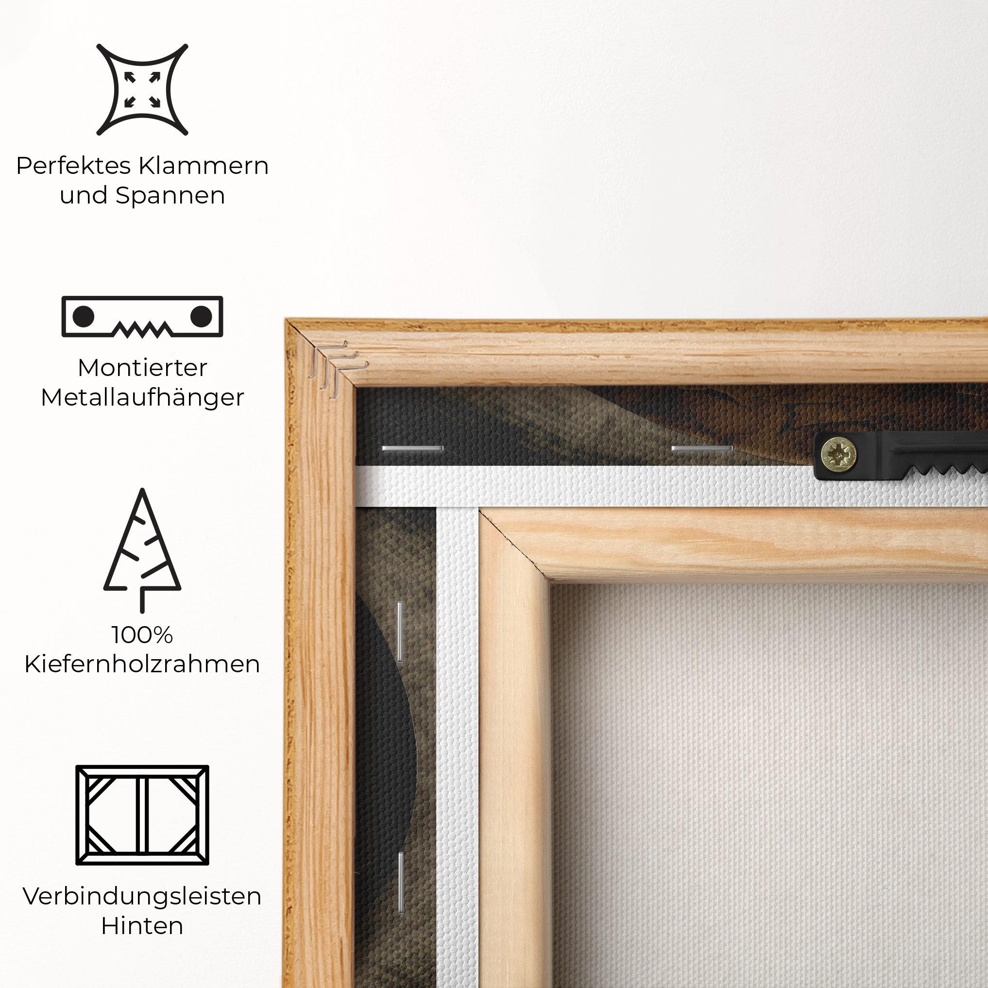 Leinwandbild Vintage Yinyang mockup 5