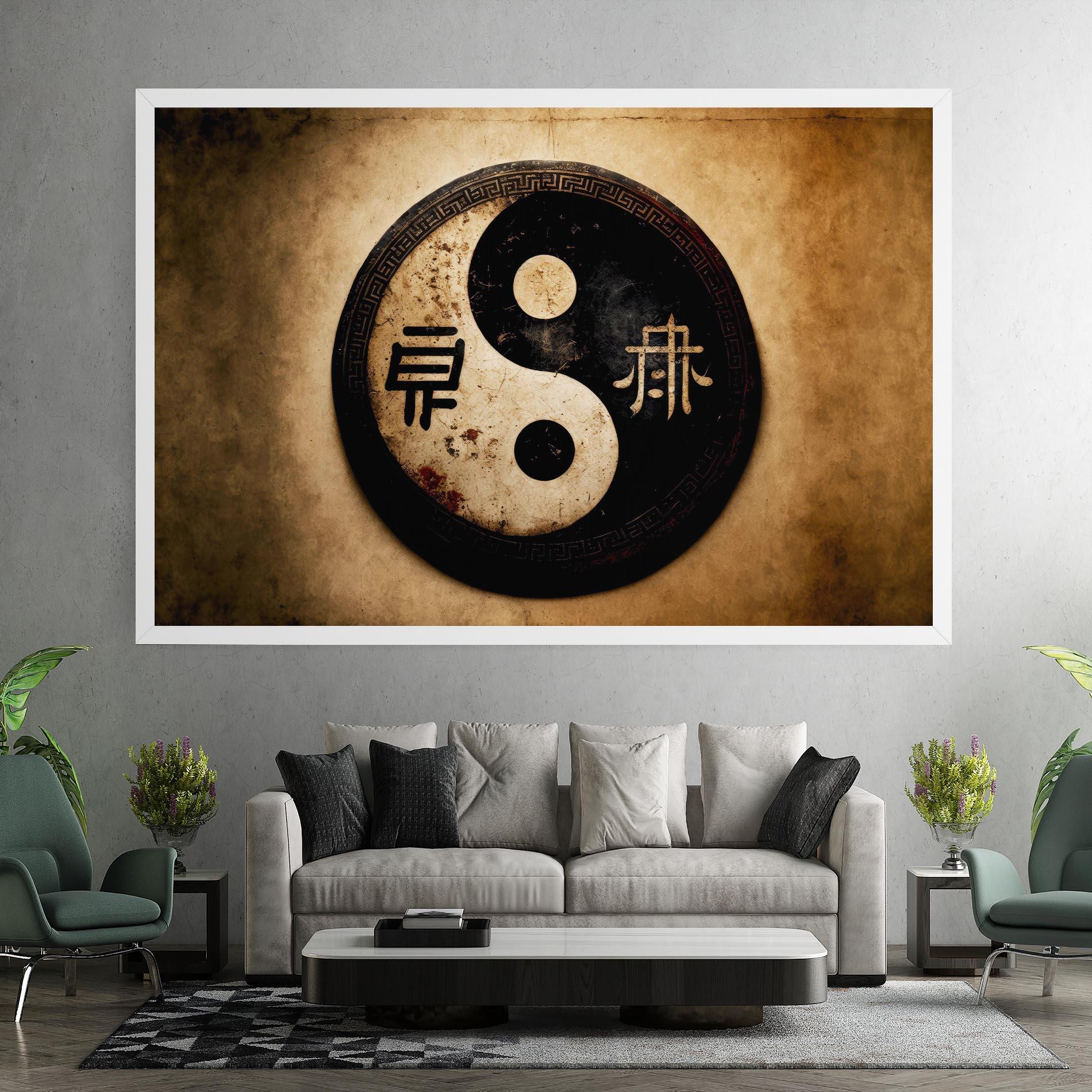 Leinwandbild Chinese Yinyang mockup 7