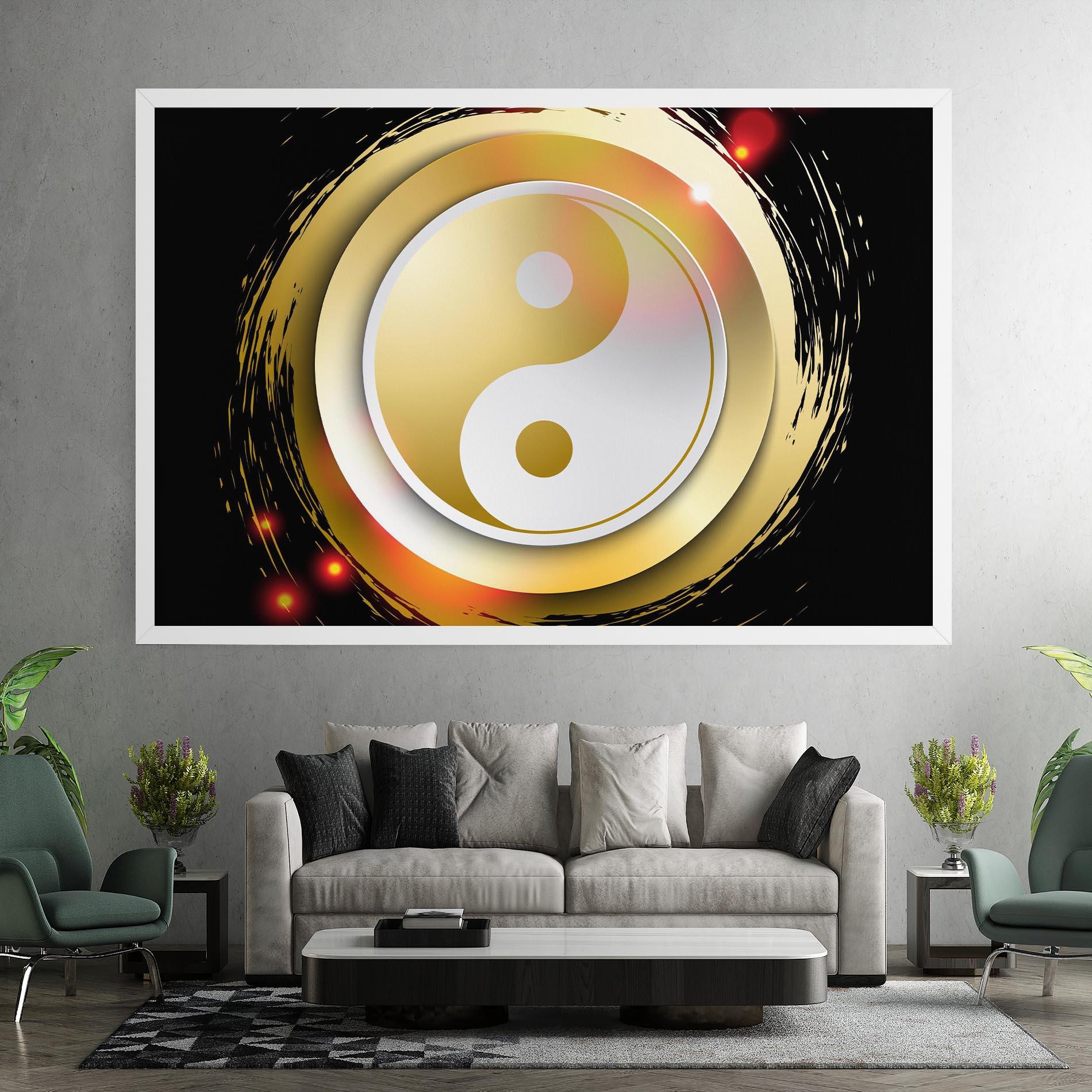 Leinwandbild Gold Light Yinyang mockup 7