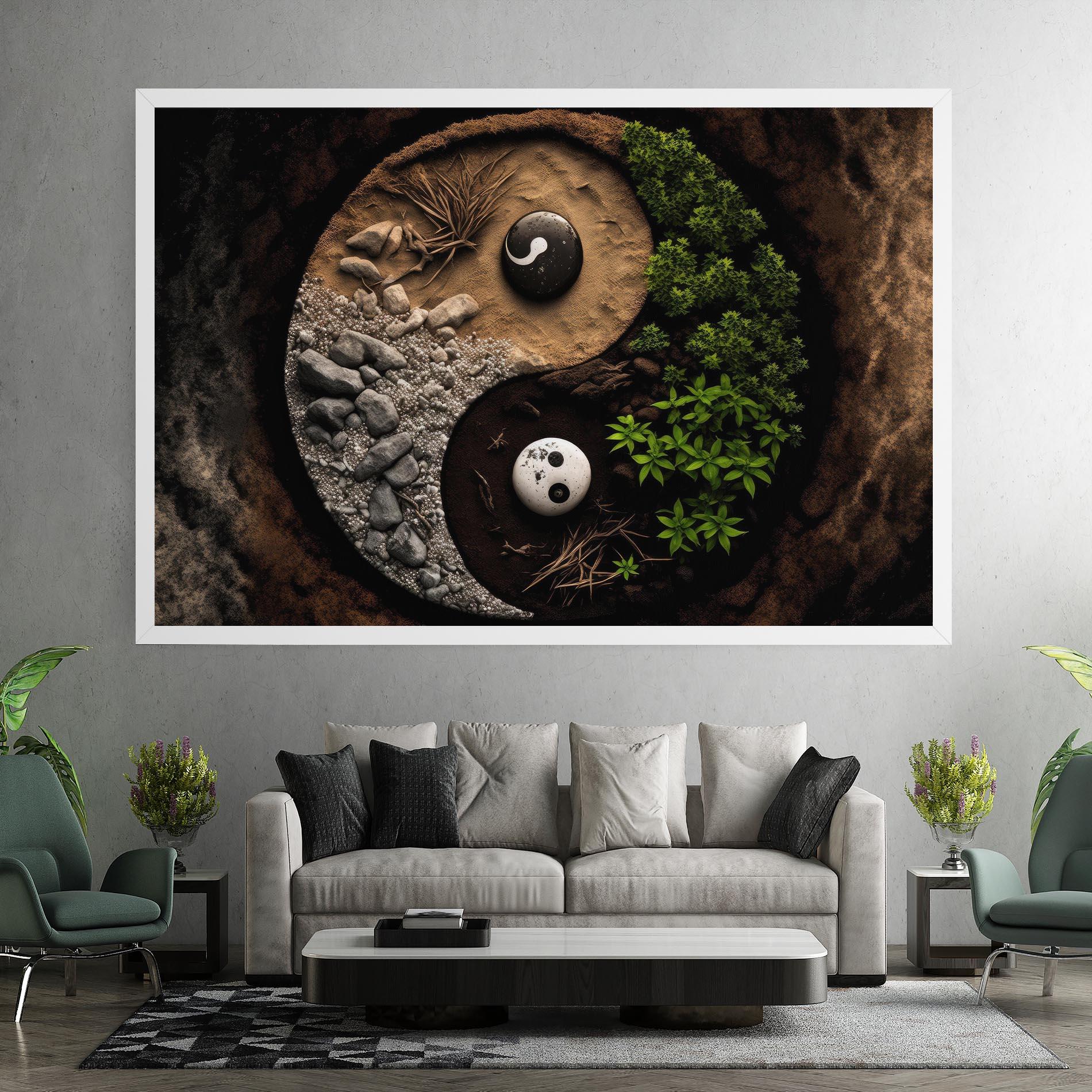 Leinwandbild Nature Yinyang mockup 7