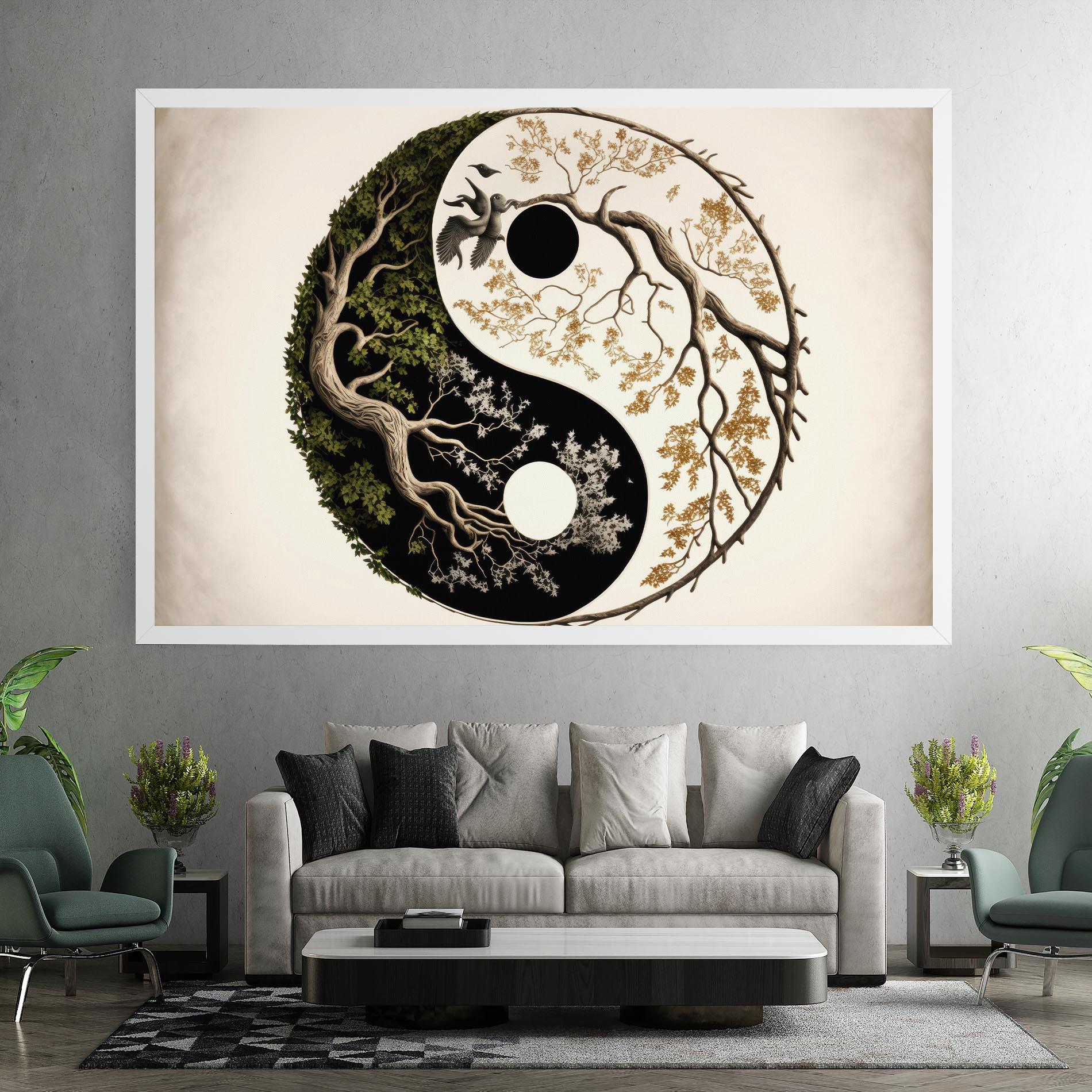 Leinwandbild Tree Yinyang mockup 7