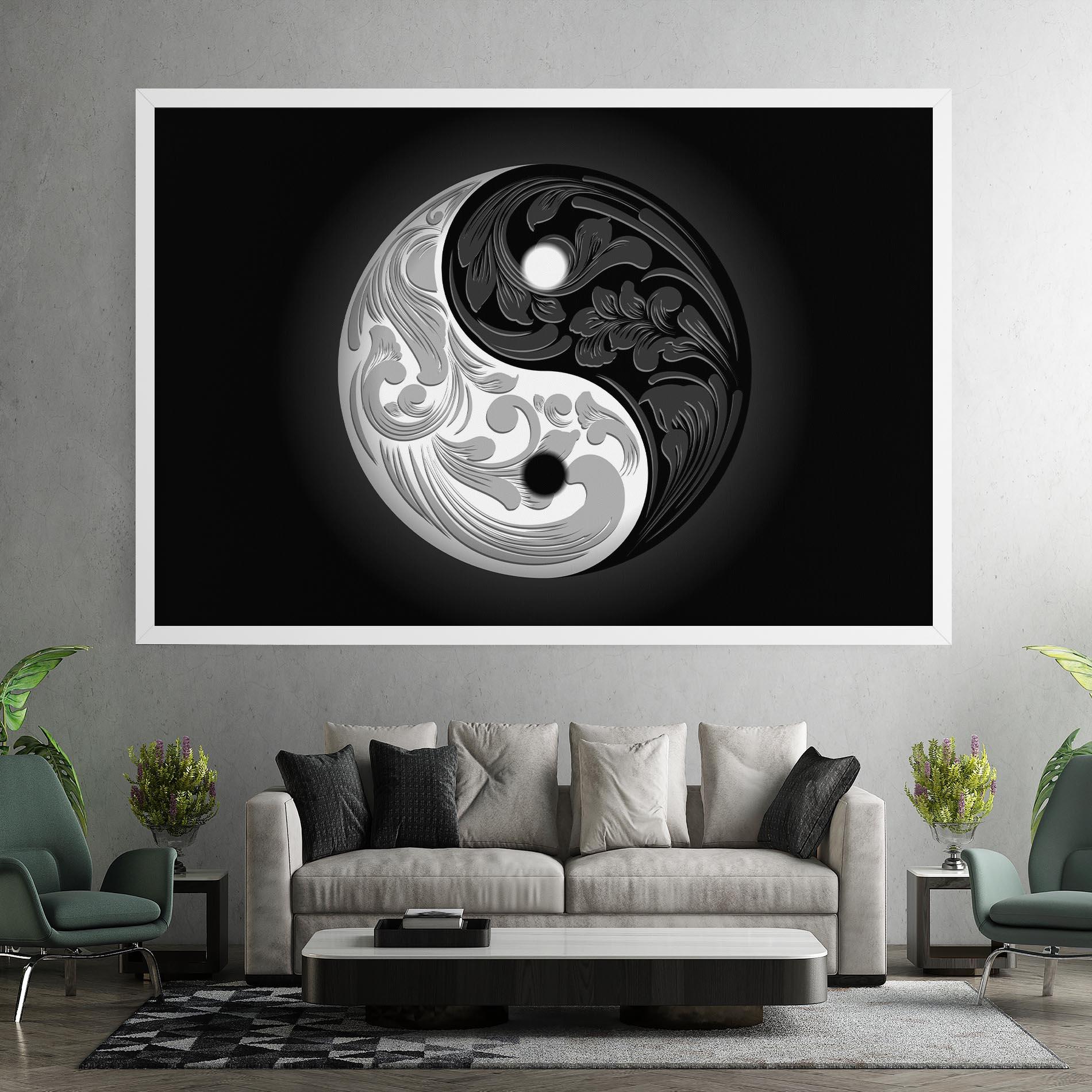 Leinwandbild Yinyang Grey mockup 7