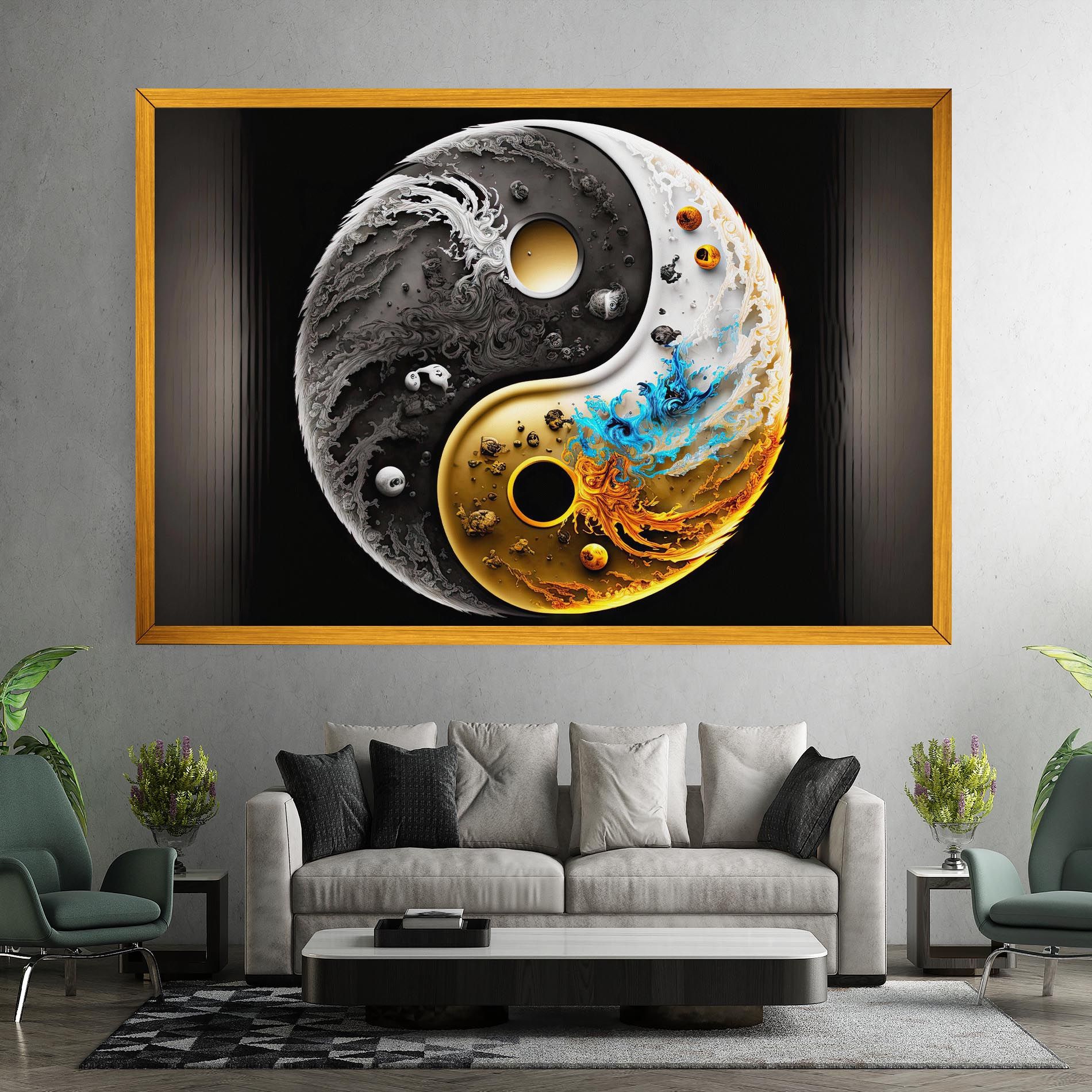 Black Yellow Yinyang mockup 7