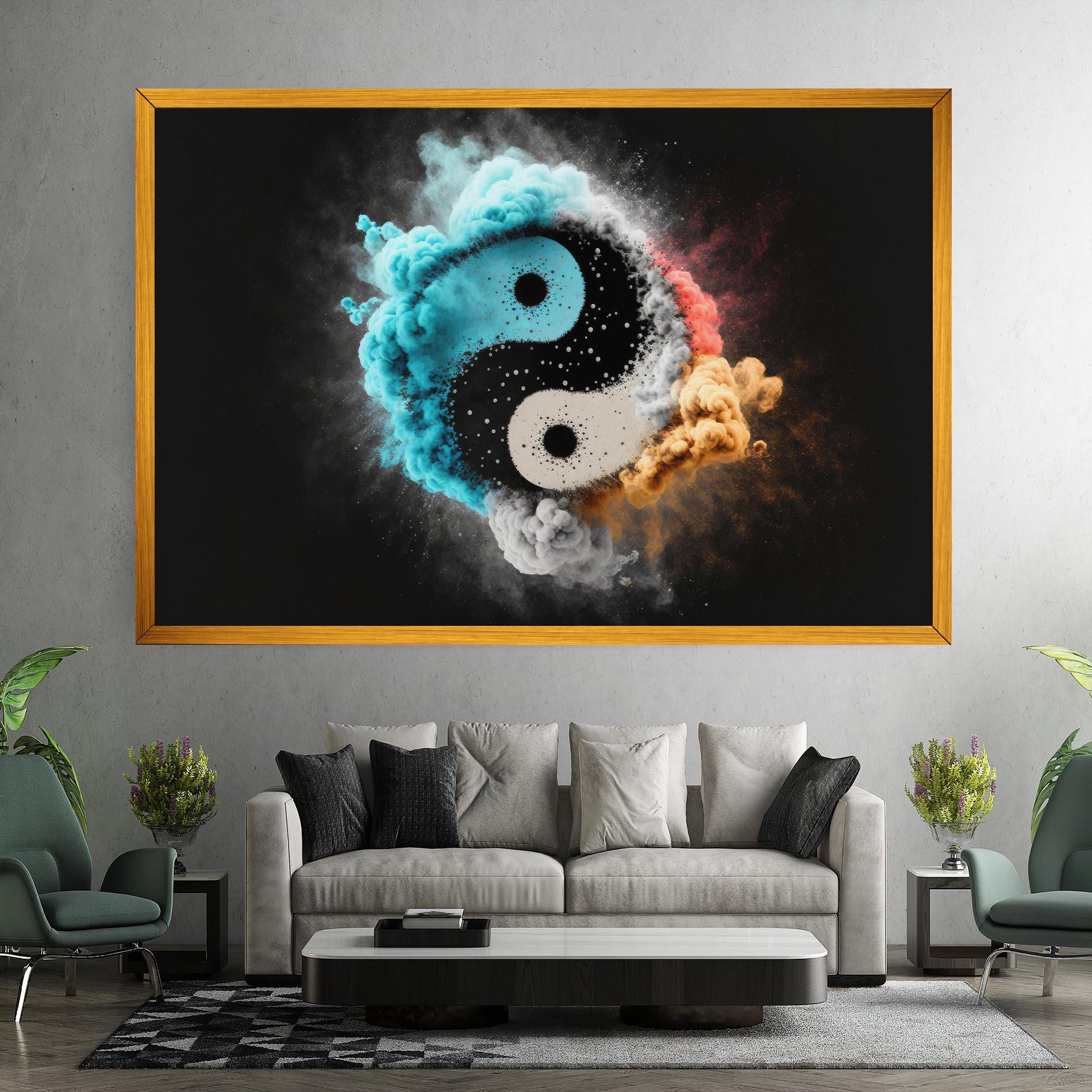 Leinwandbild Blue Smoke Yinuang mockup 7