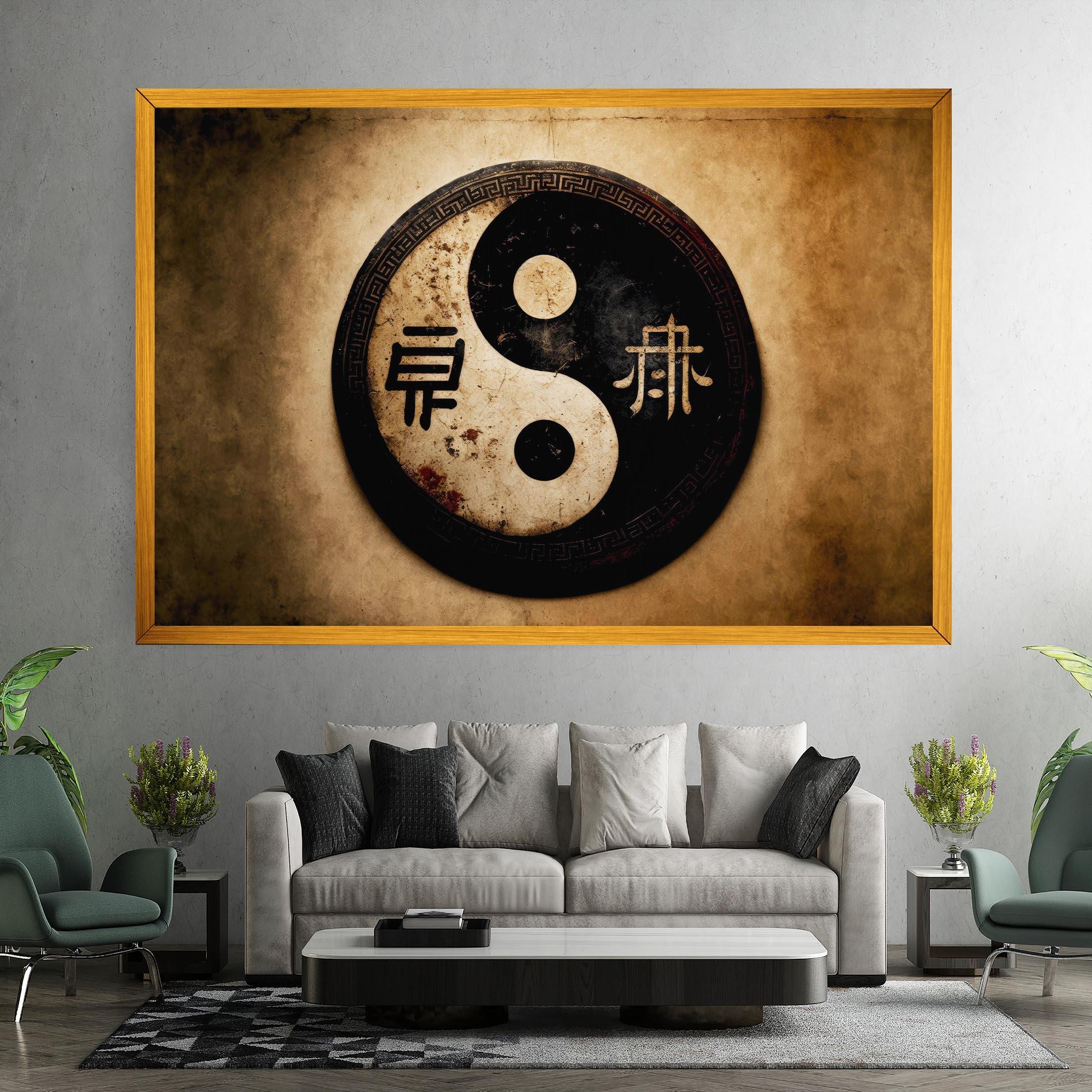 Leinwandbild Chinese Yinyang mockup 7