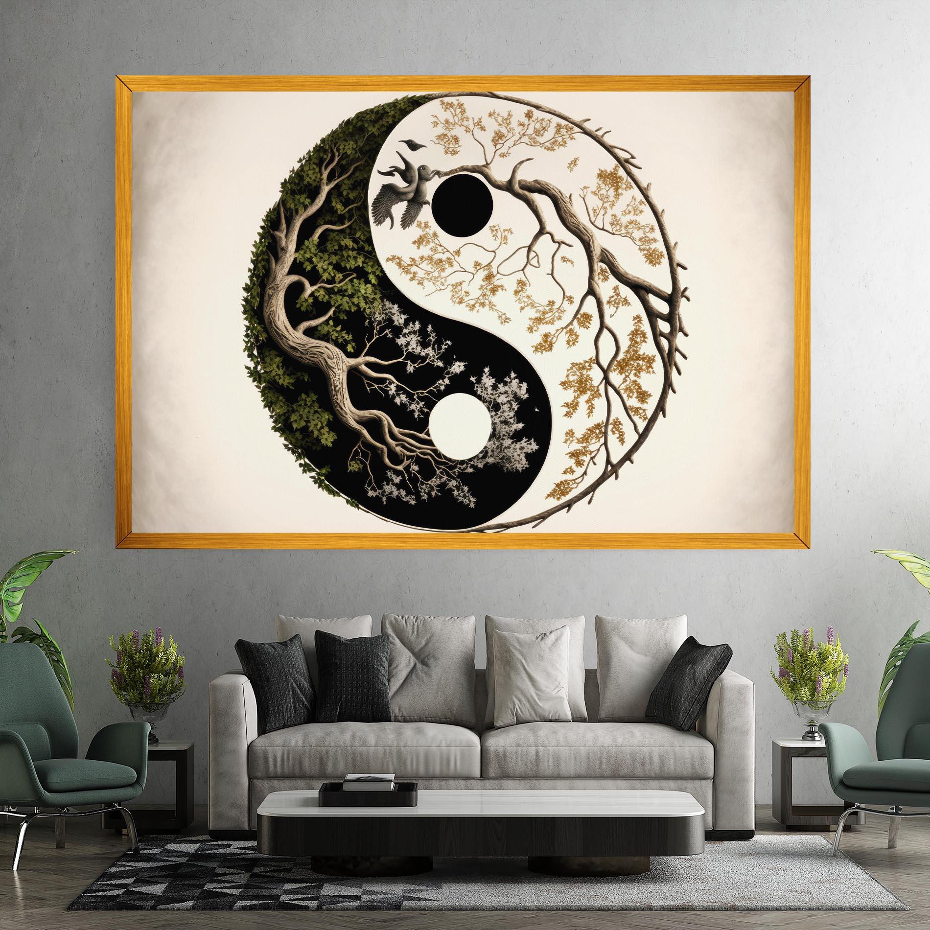 Leinwandbild Tree Yinyang mockup 7