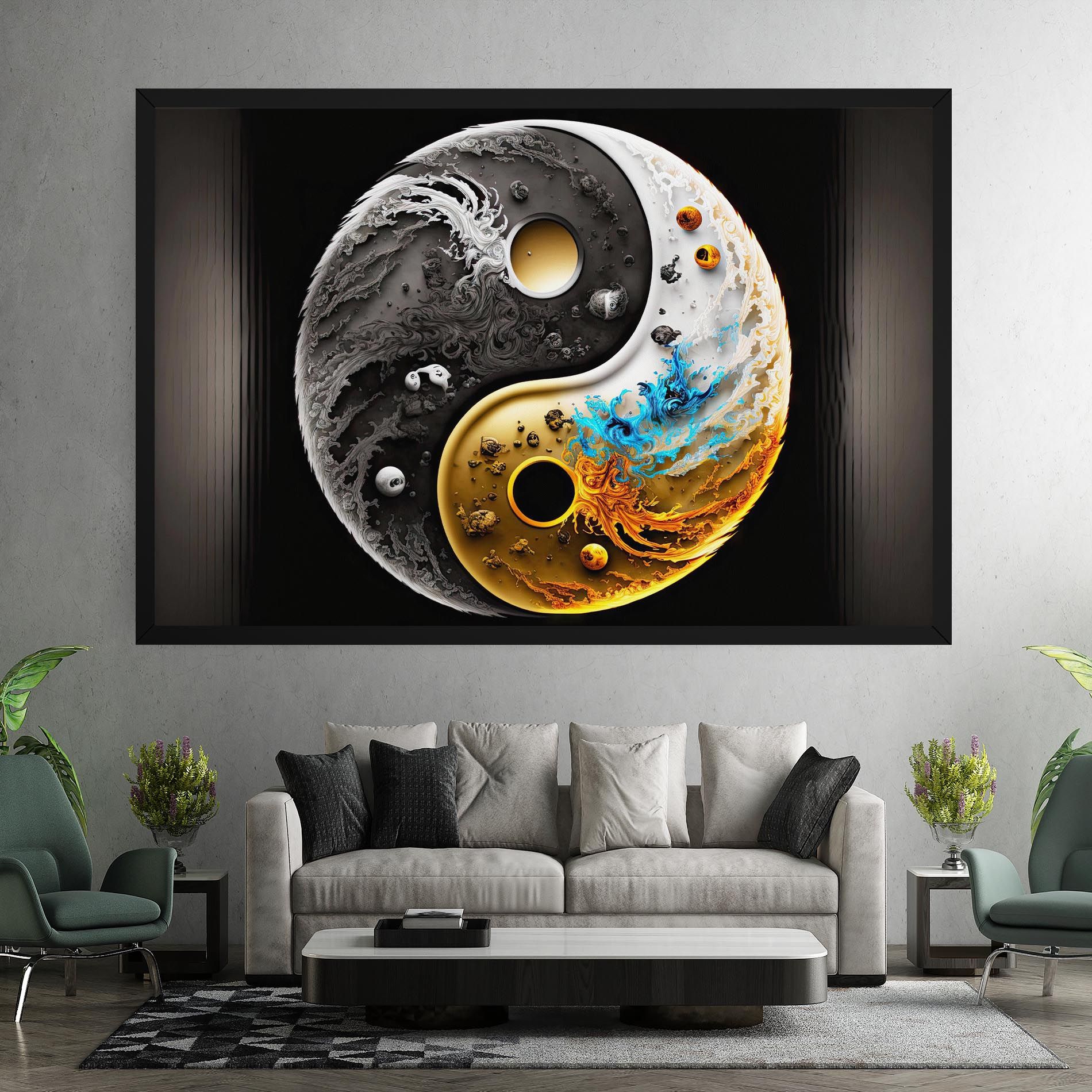 Black Yellow Yinyang mockup 7